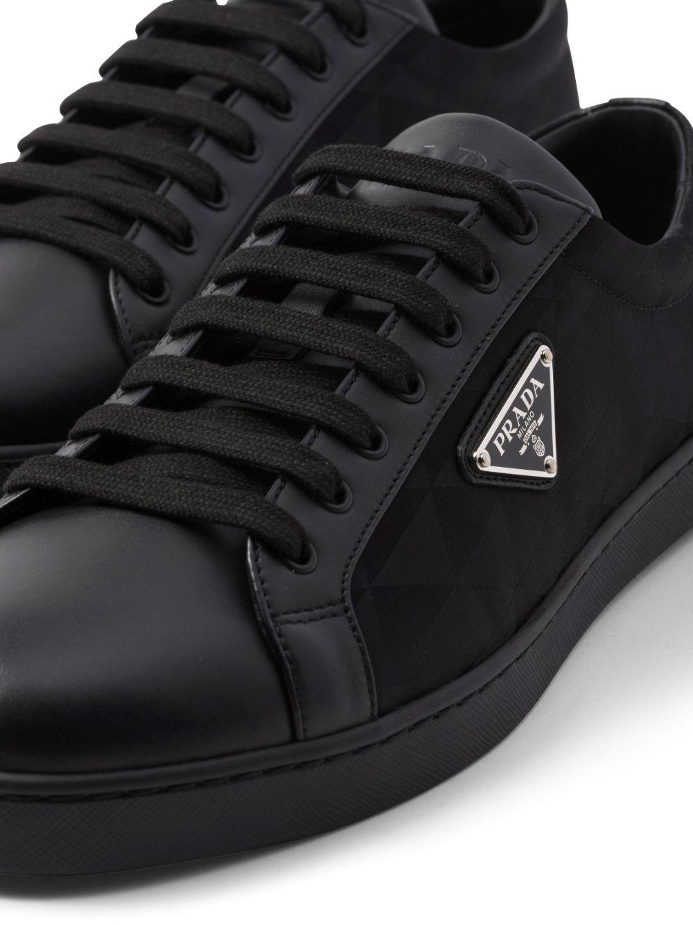 triangle-logo lace-up sneakers Product Image