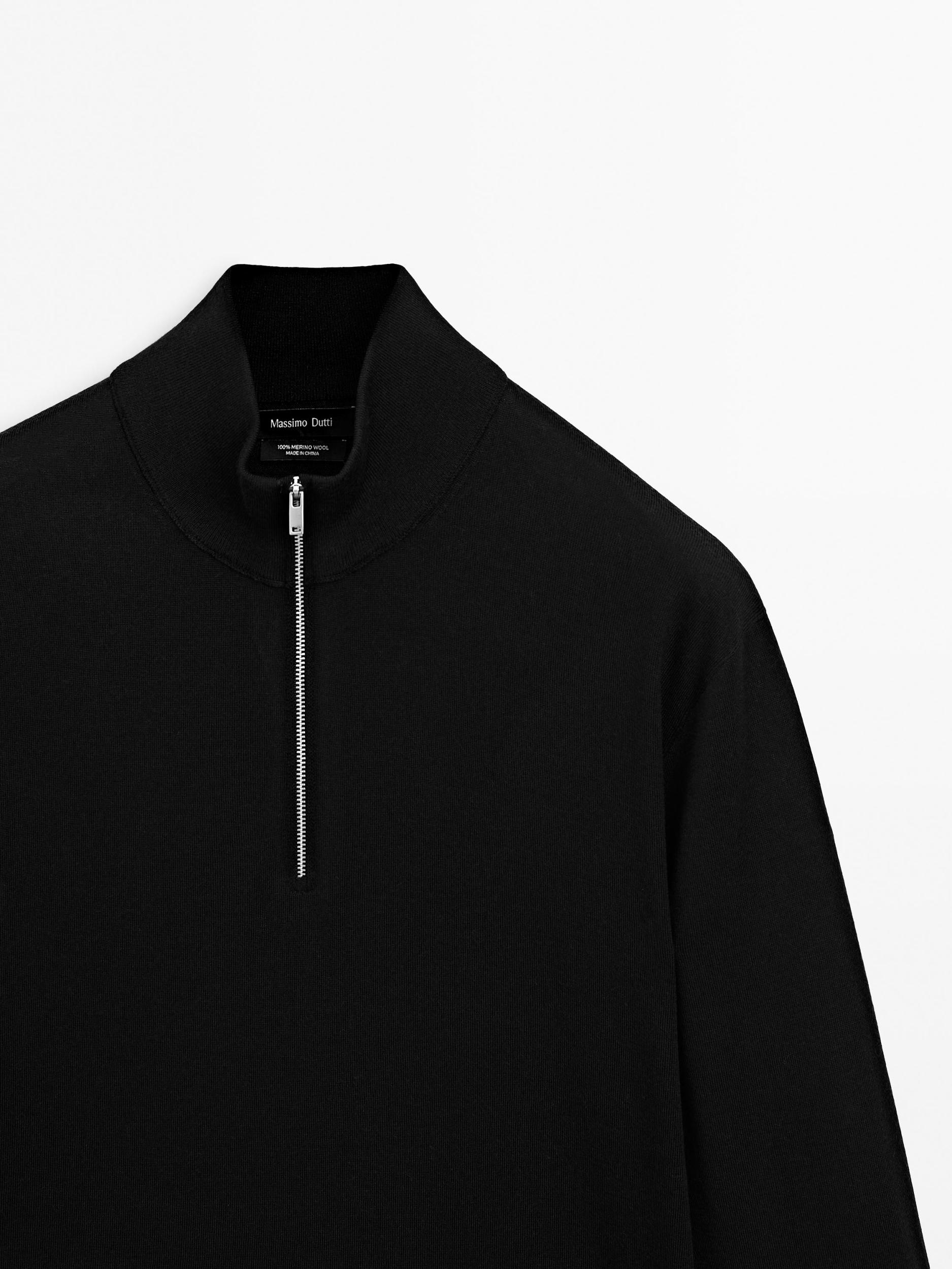 Quarter-zip knit sweater Product Image