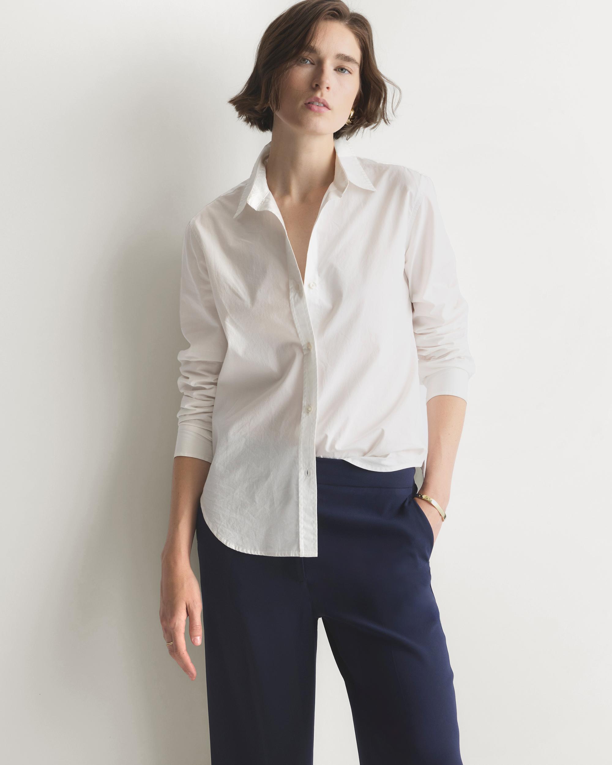 Quince | Women's Poplin Long Sleeve Shirt Organic Cotton Product Image