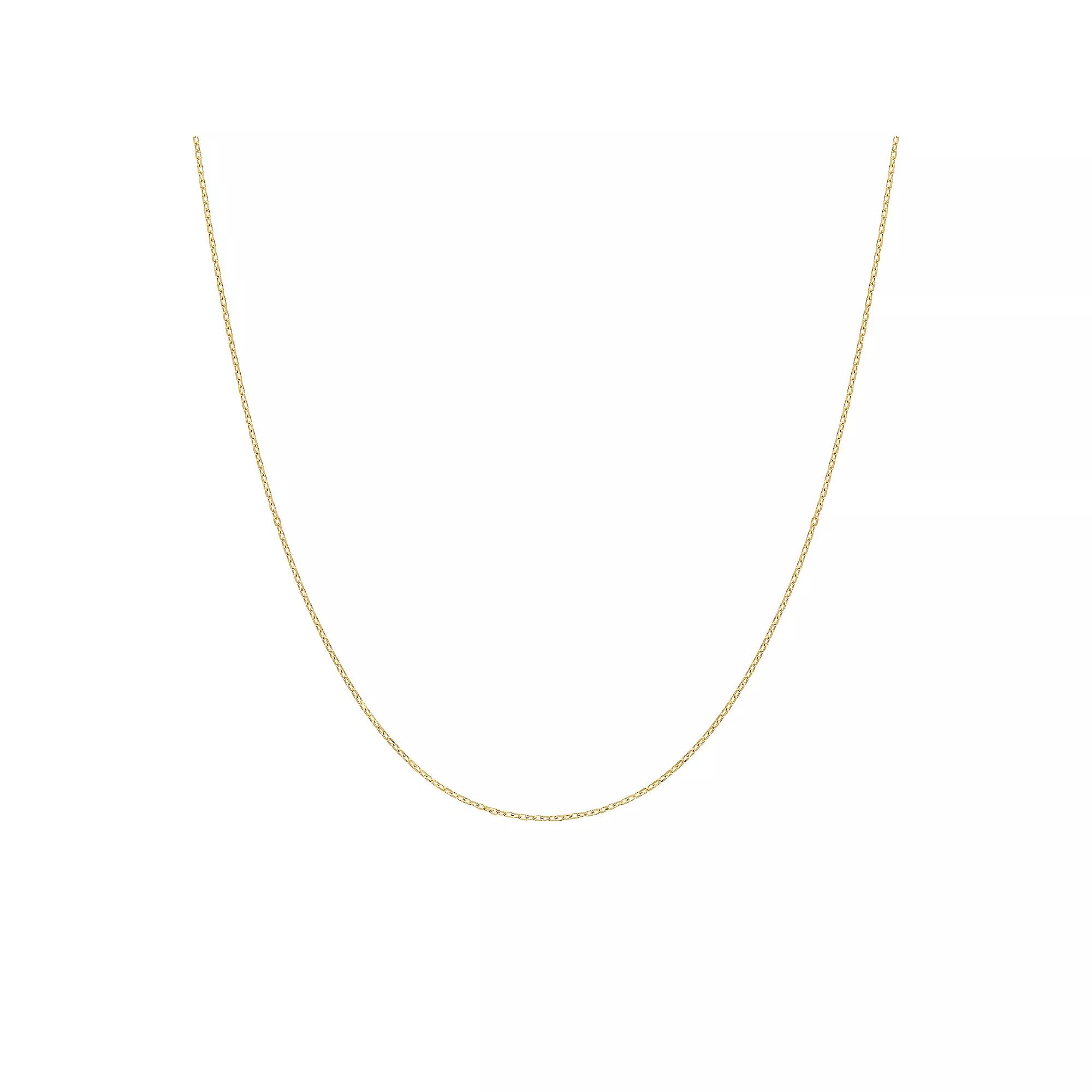 Jordan Blue 14k Gold 0.9 mm Cable Chain Necklace, Women's, Size: 24" Product Image