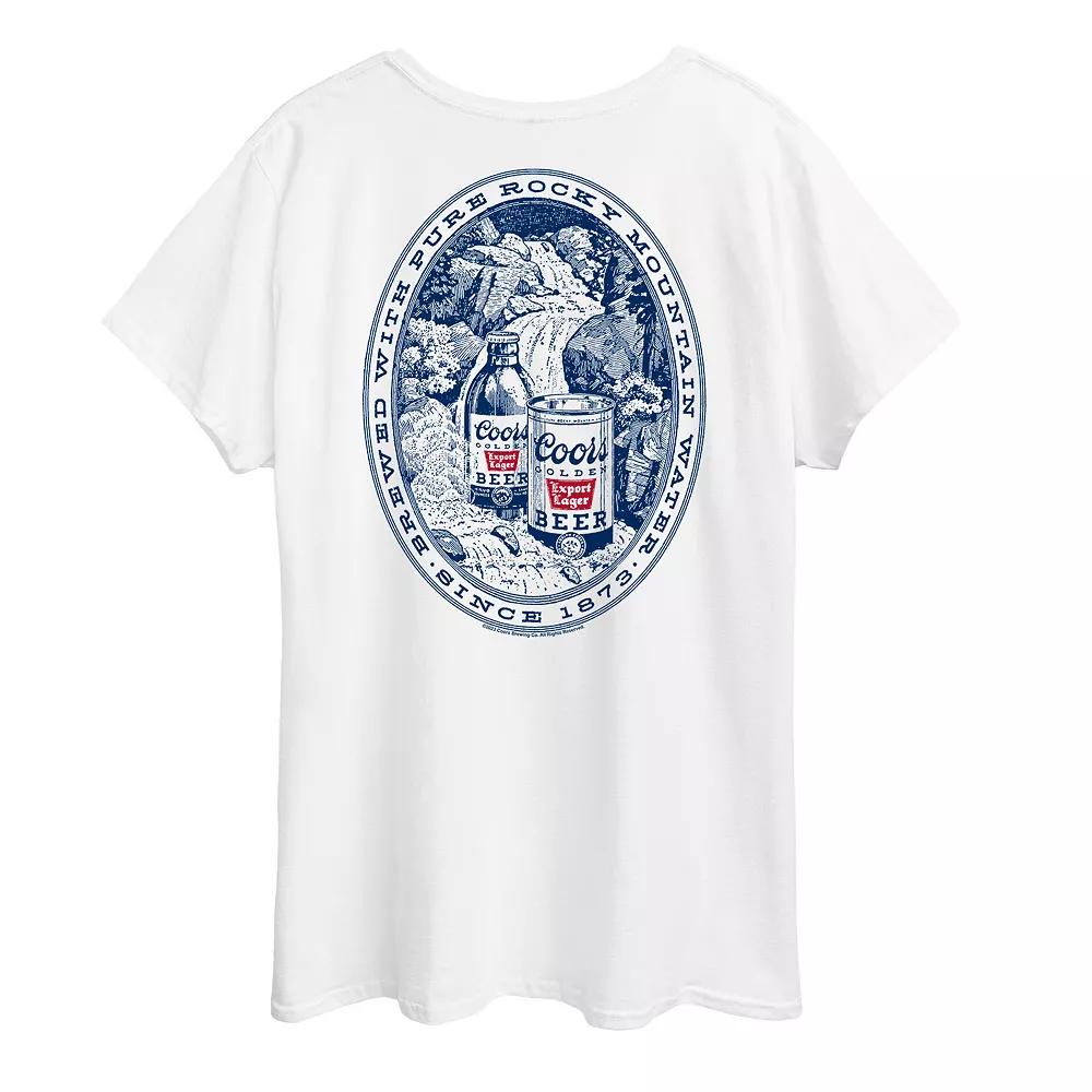 Plus Coors Banquet Rocky Mountain Graphic Tee, Womens Grey Gray Product Image