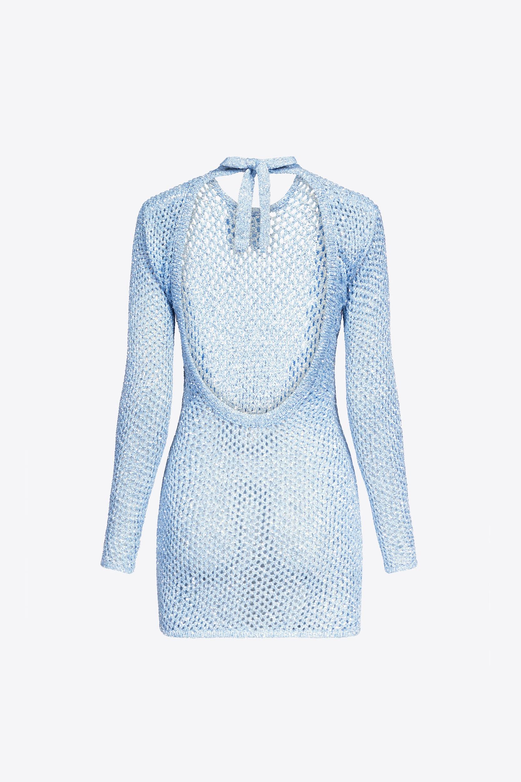 Sequin Crochet Long Sleeve Mini Dress Product Image