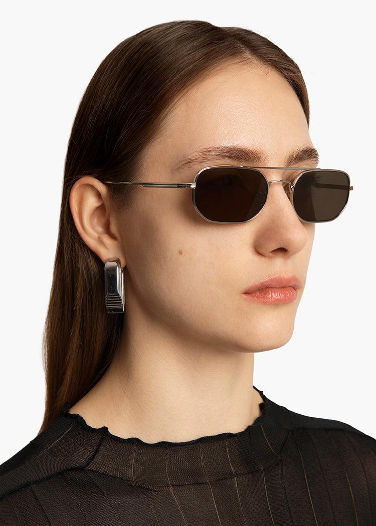 KHAITE x Oliver Peoples 1989C in Silver and Grey Product Image