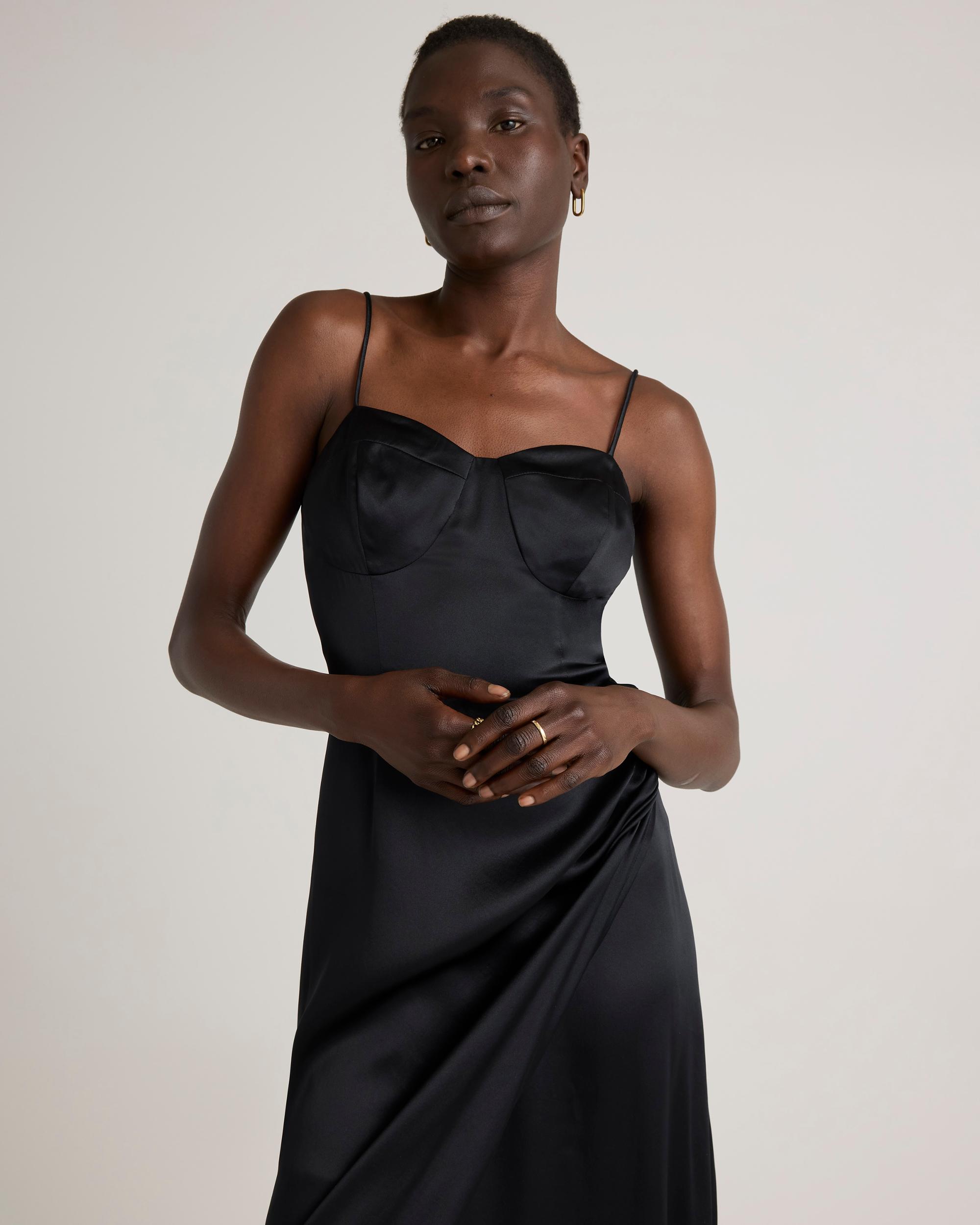Quince | Women's Sweetheart Dress Mulberry Silk Product Image