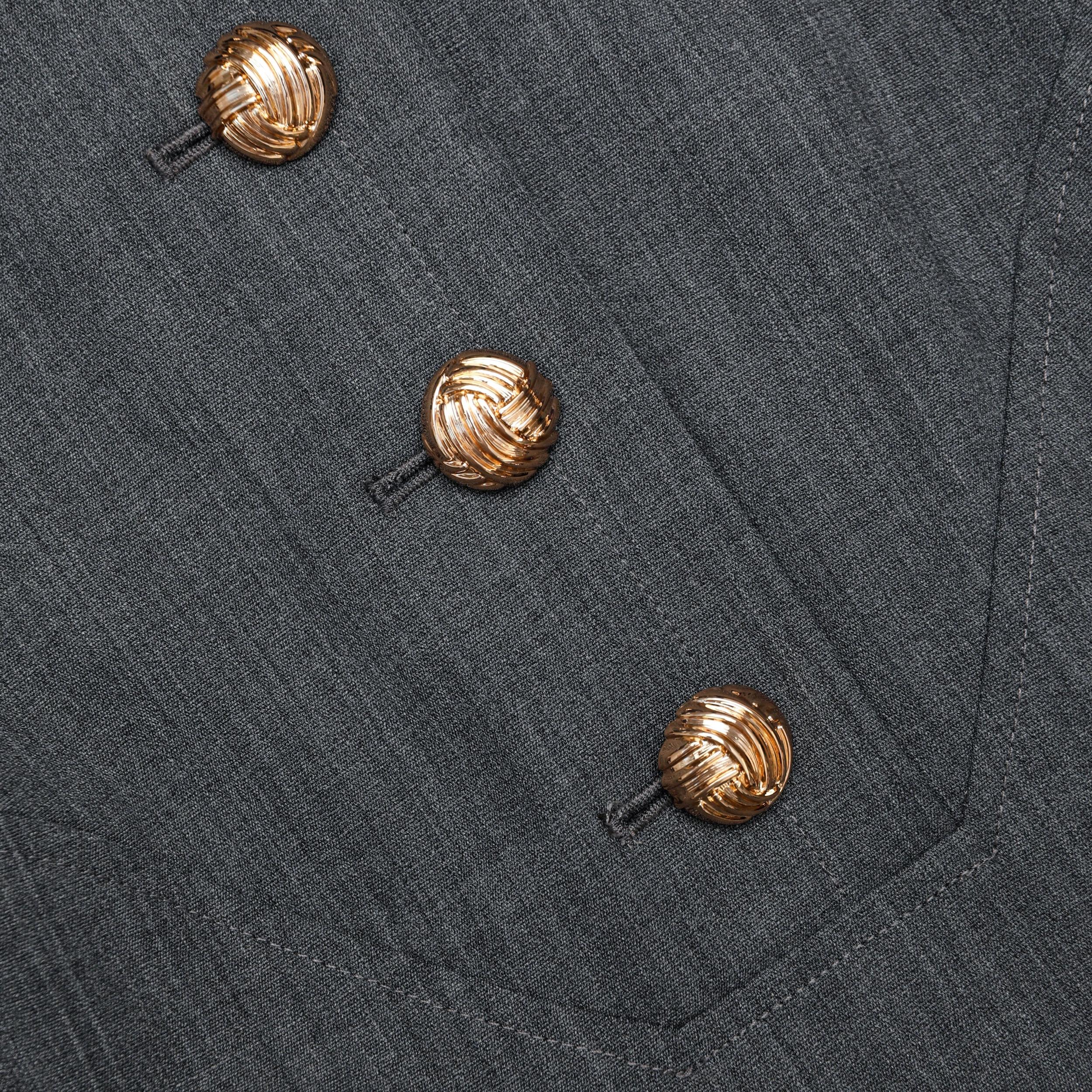 Grey Tailored Pleated Midi Dress Product Image