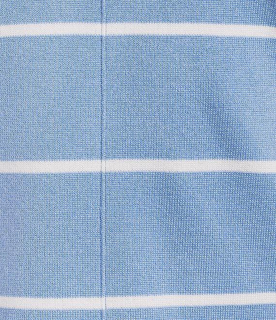Investments Striped 3/4 Sleeve V-Neck Ribbed Trim Sweater Product Image