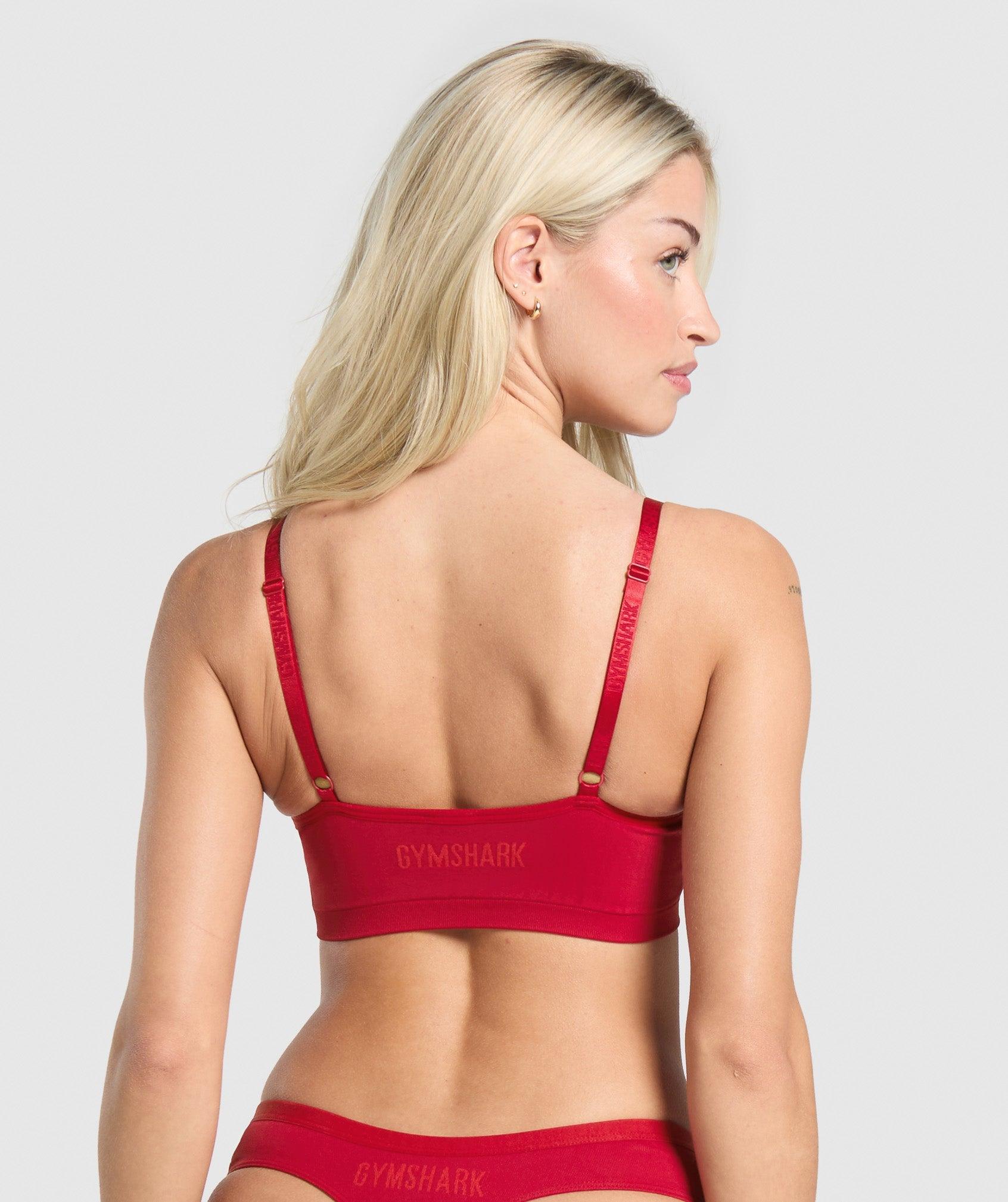 Gymshark Seamless V Neck Bralette - Carmine Red Female Product Image