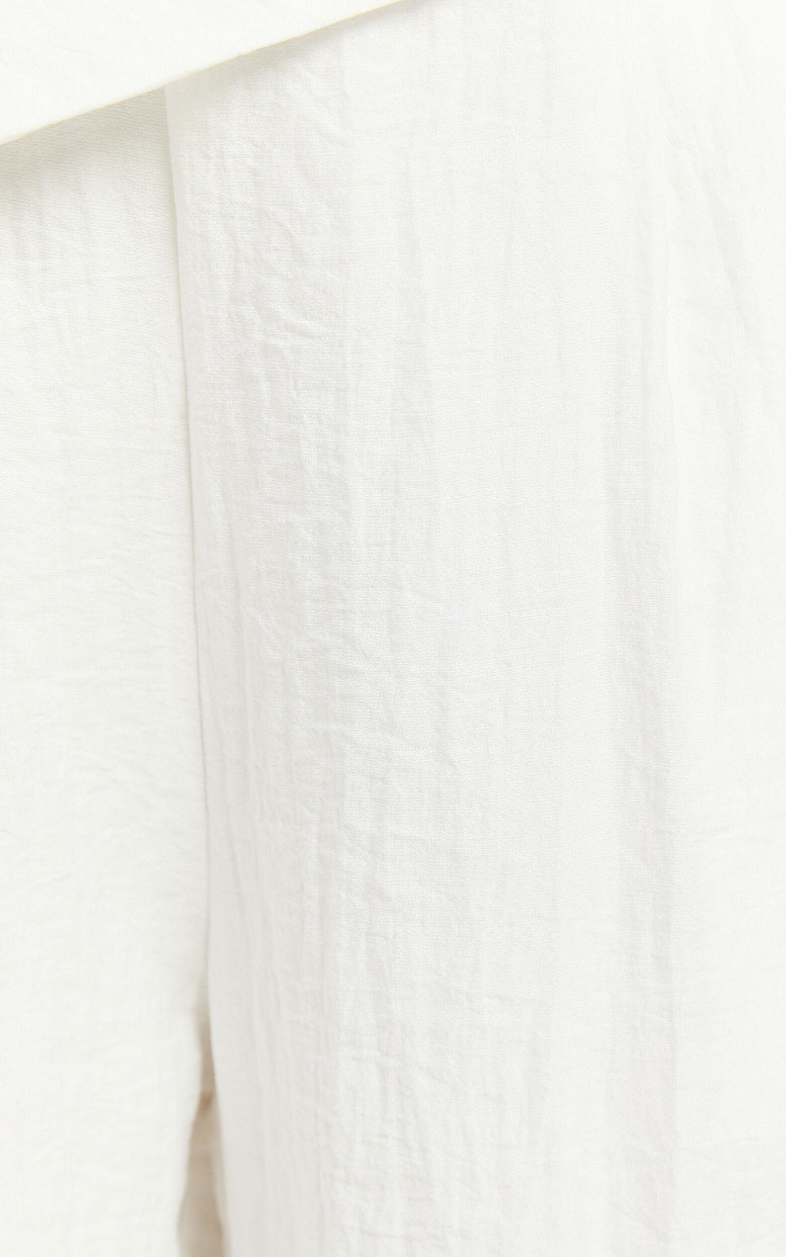Hilda Pants - High Waisted Linen Look Palazzo Pants in White Product Image