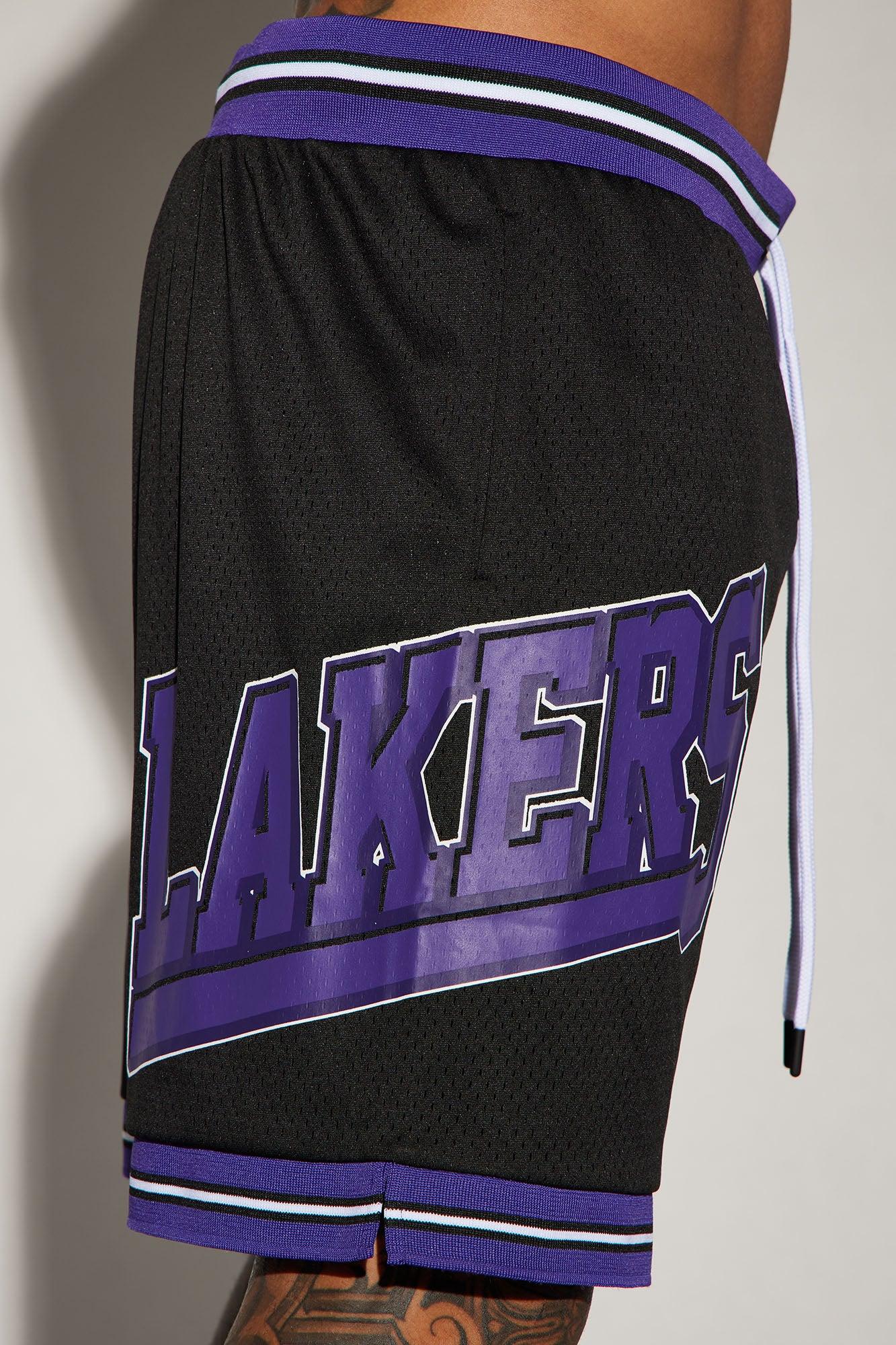 Lakers Step Back Mesh Shorts - Black Product Image