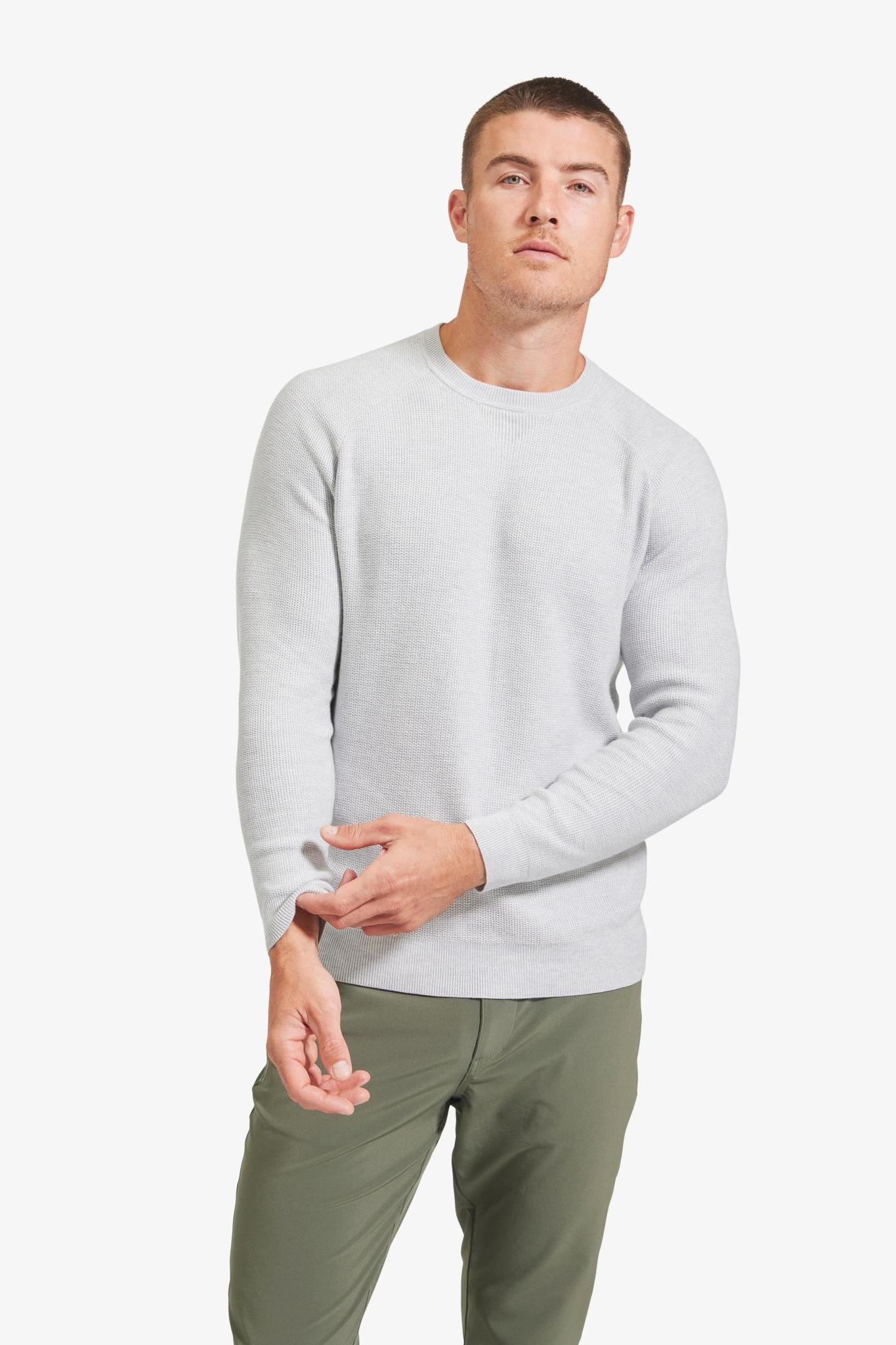 Cassady Sweater- Light Gray Solid Product Image