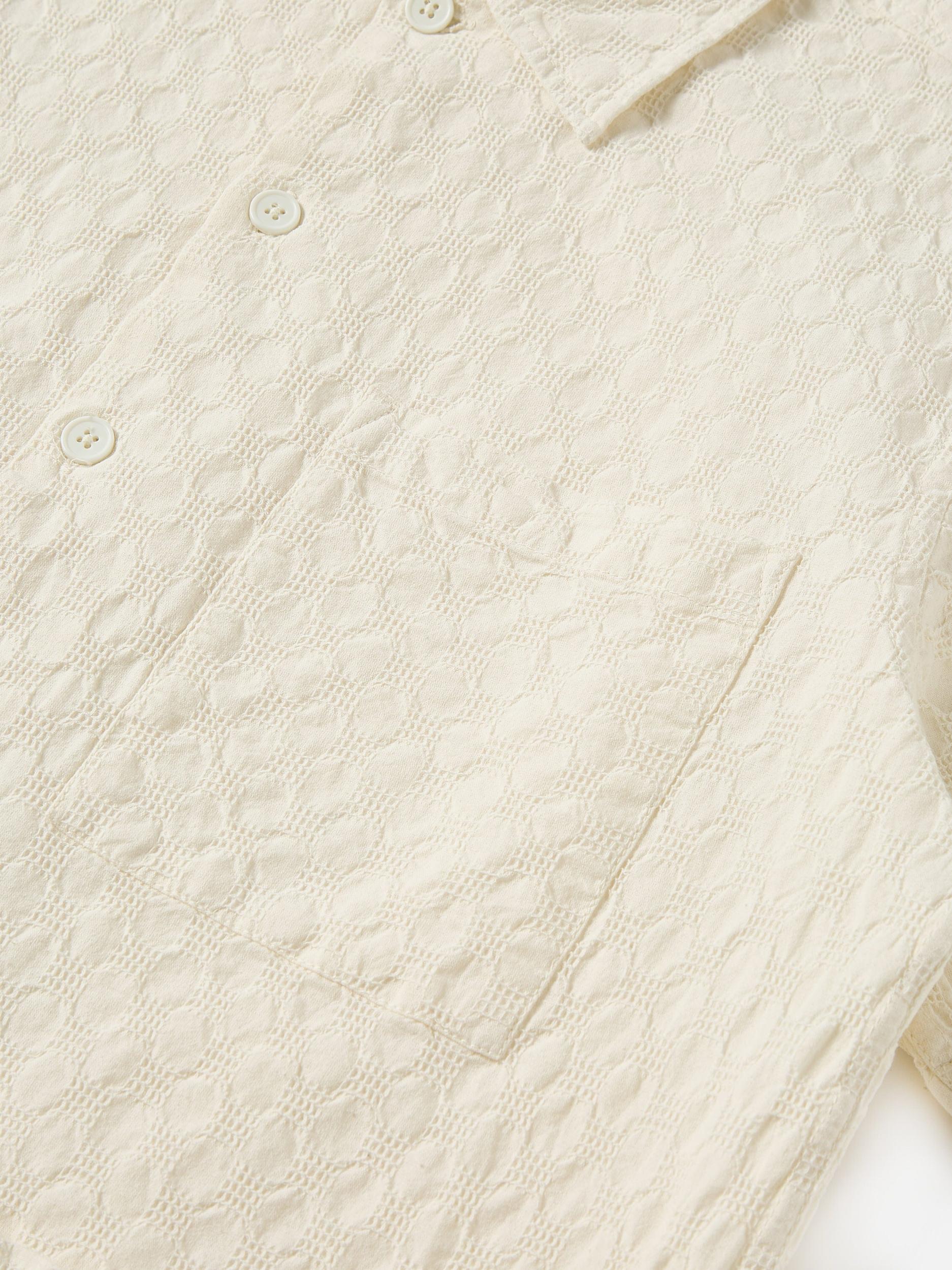 Ecru Dot Waffle Island Shirt Product Image