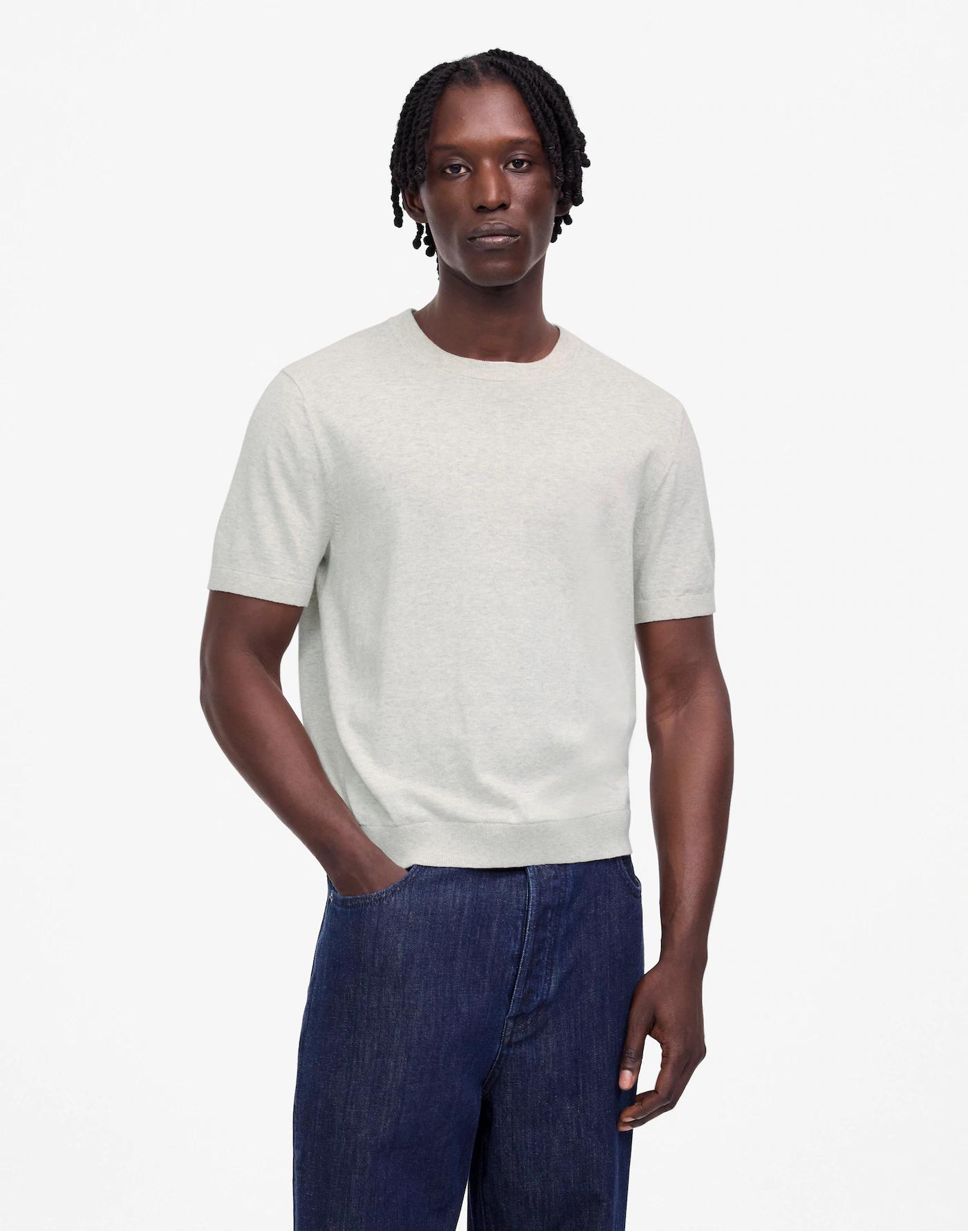 Cotton Crewneck Sweater Tee Product Image