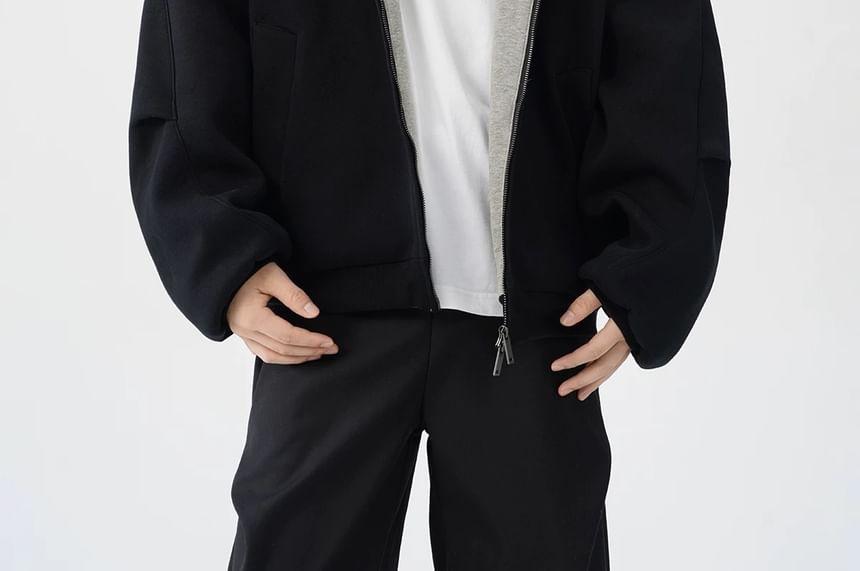 Two Tone Zip-Up Hoodie Product Image