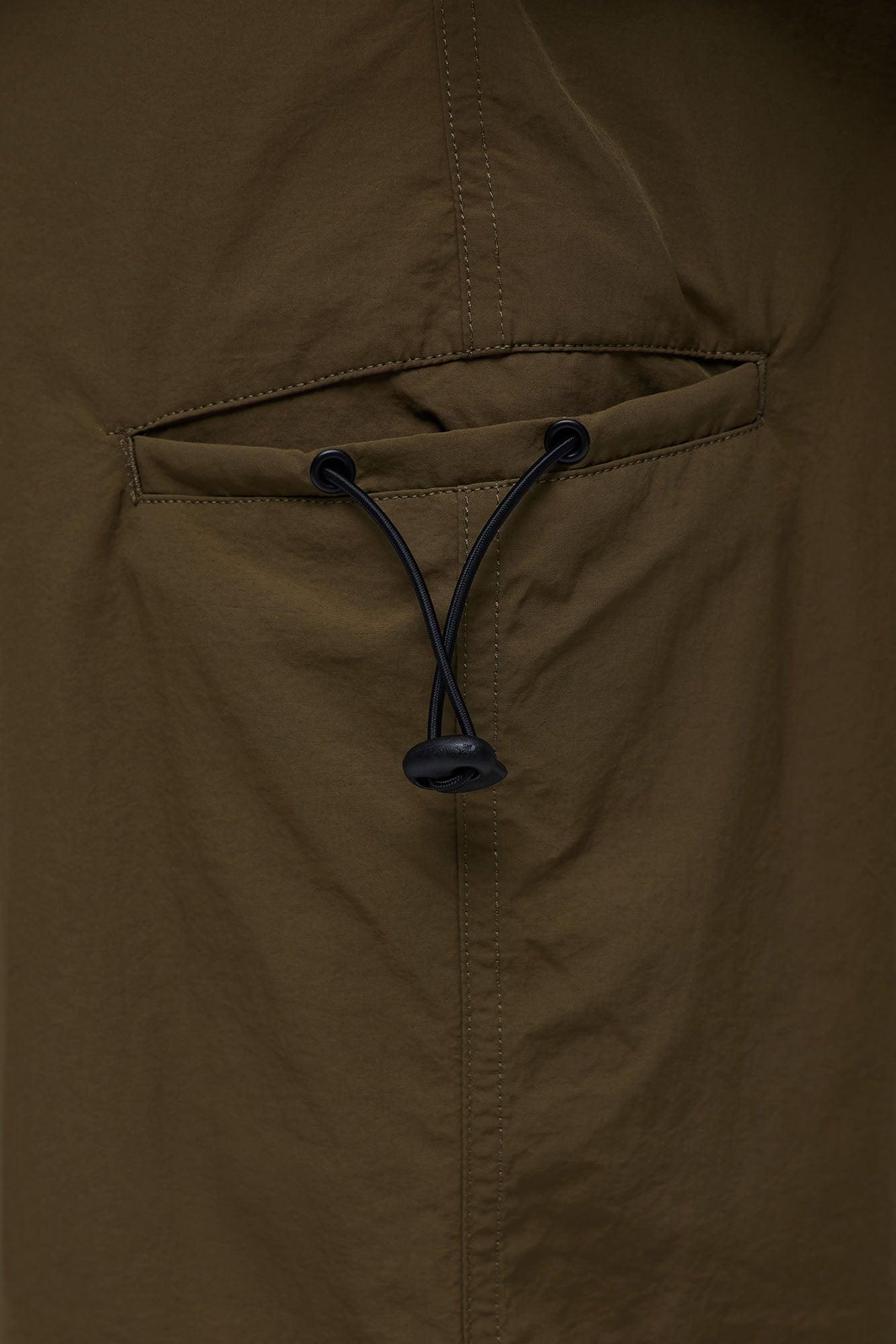 Straight Philip Nylon Pant - Olive Male Product Image