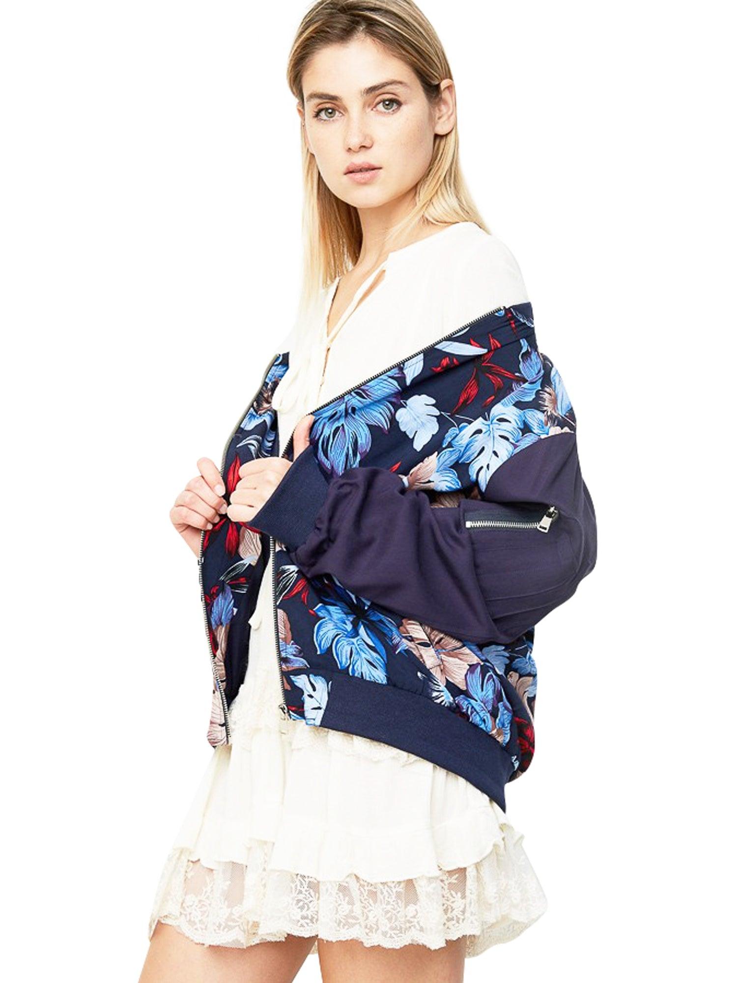 Hayden Hawaiian Floral Bomber Jacket Product Image