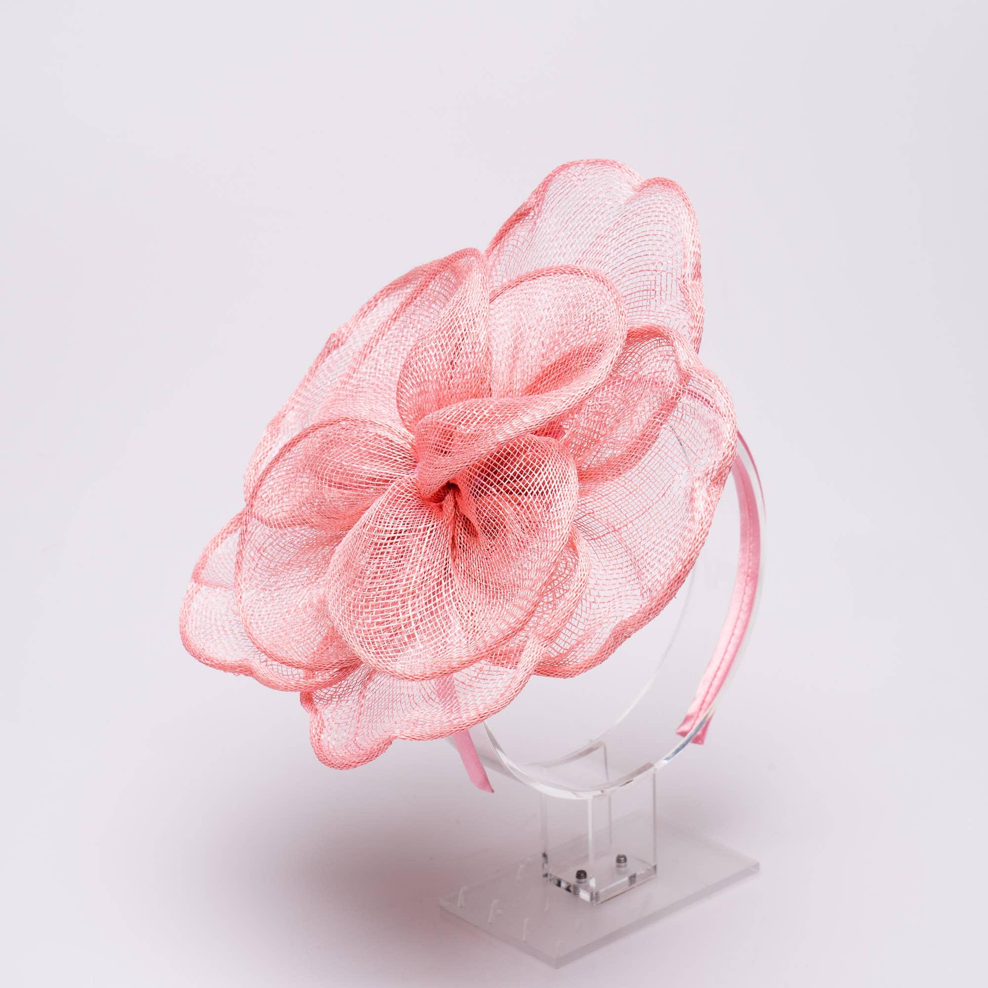 Sinamay Peony Pedal Narrow Headband Fascinator Product Image
