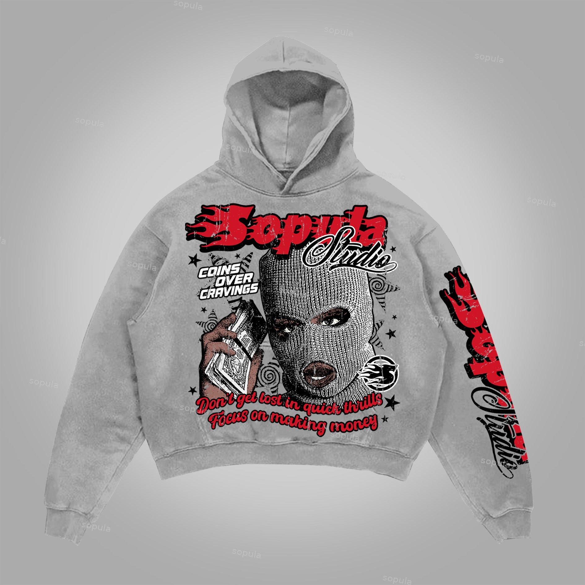 Sopula Visagiste Make Money Graphic Cotton Hoodie Product Image