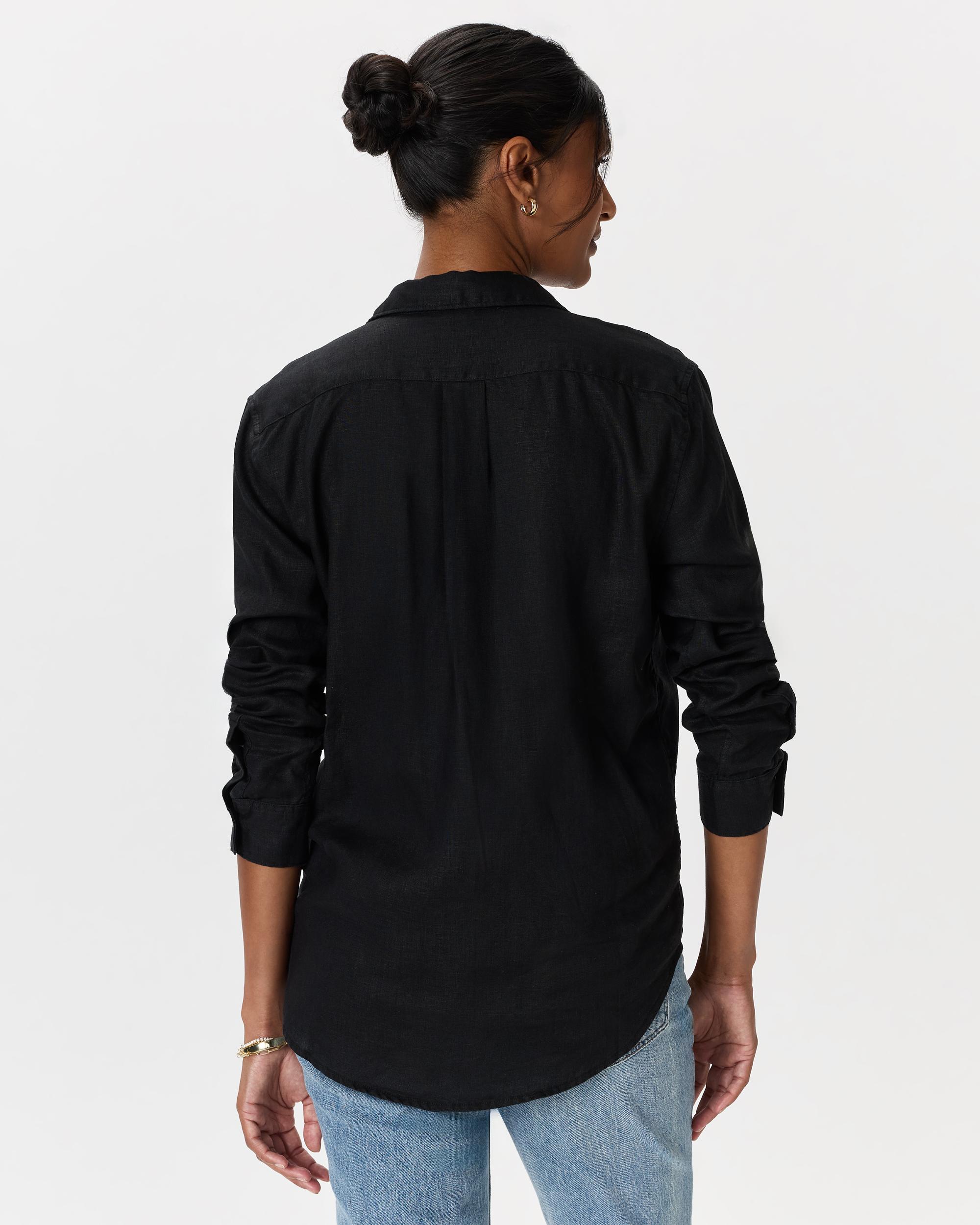 Quince | Women's 100% European Linen Maternity Long Sleeve Shirt Product Image