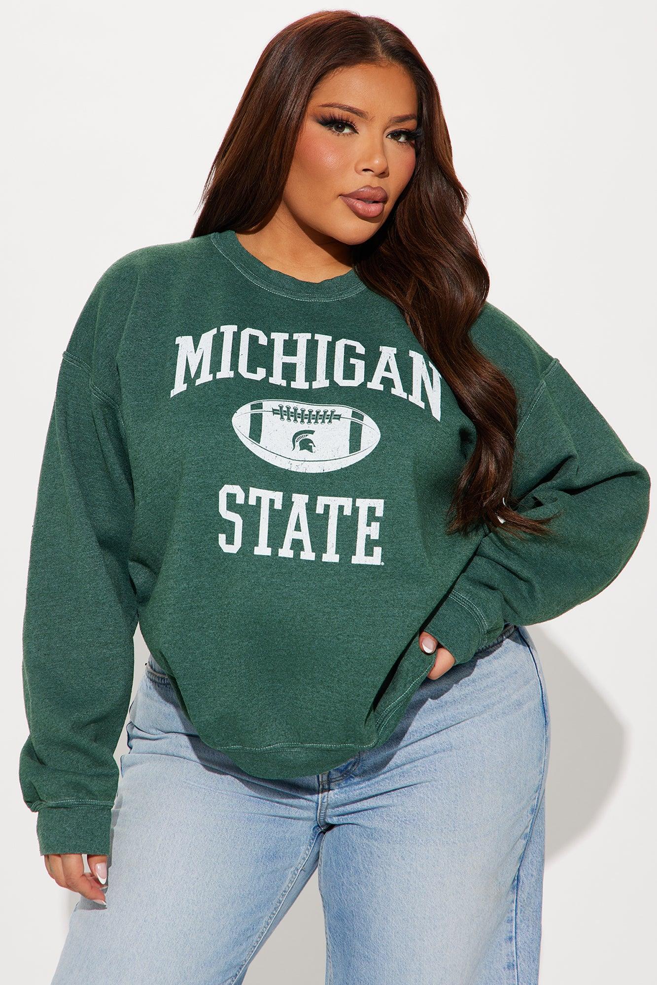 Michigan State Crew Neck Sweatshirt - Green Product Image