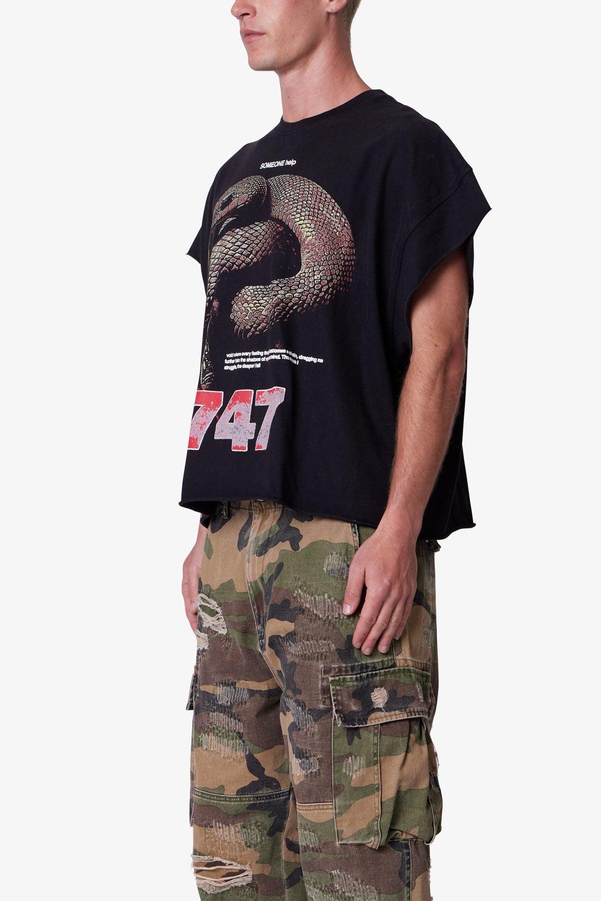 Snake Cutoff Tee - Vintage Black Product Image