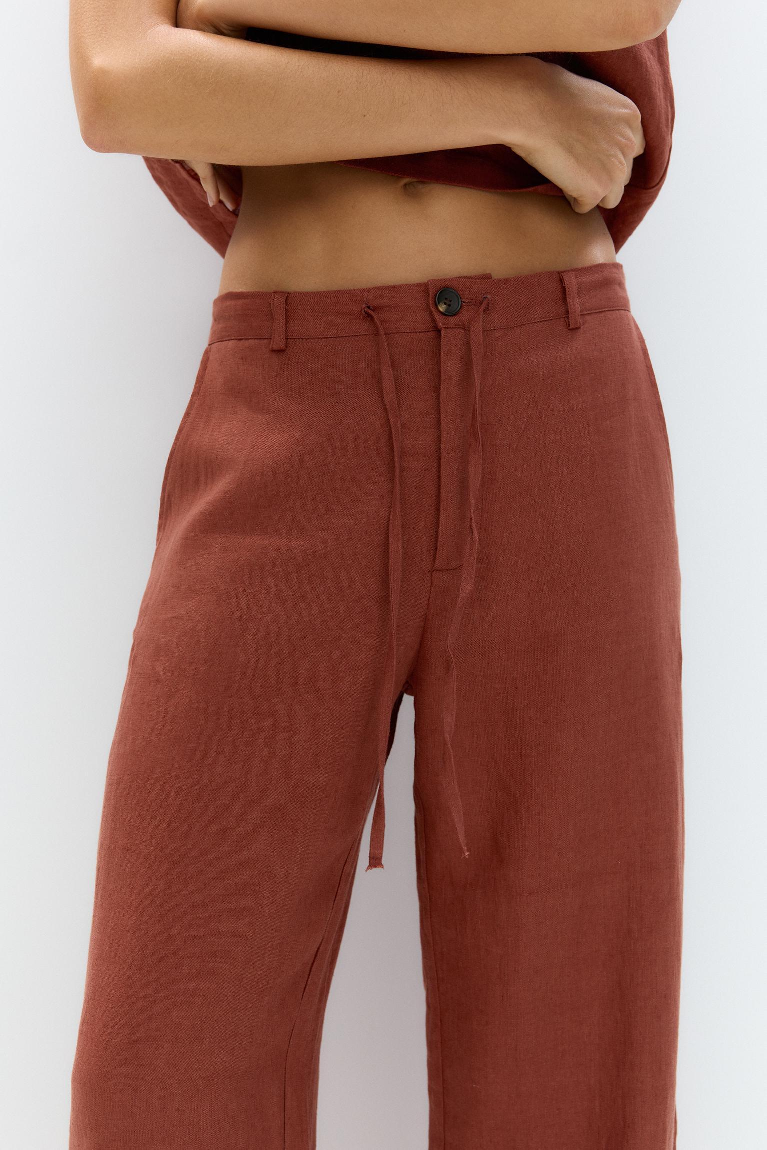 100% linen smart pants Product Image