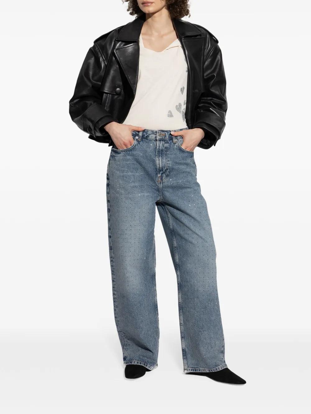 rhinestone-embellished T-shirt Product Image