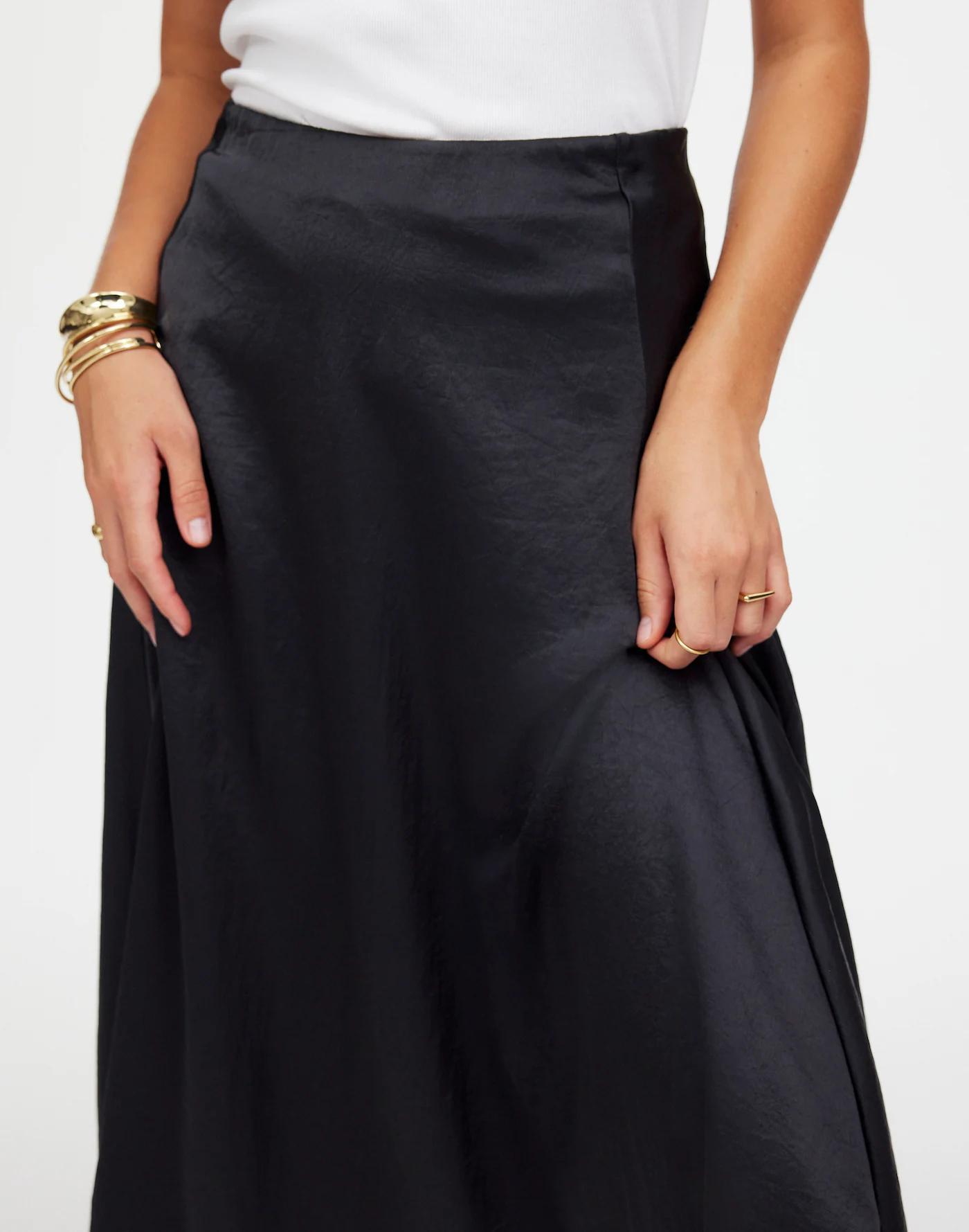 Satin Circle Slip Skirt Product Image