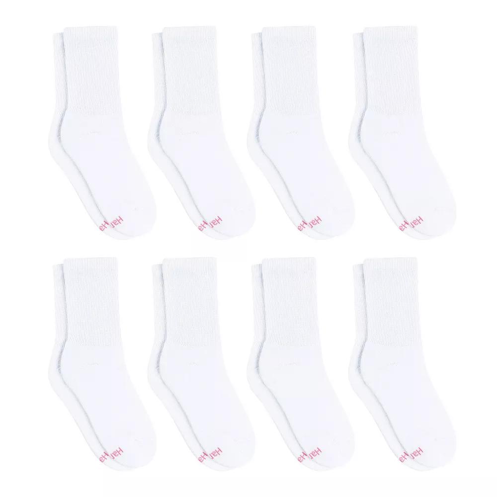 Womens Hanes Ultimate Cool Comfort 8-Pack Cushioned Crew Socks HWUCC8 Product Image