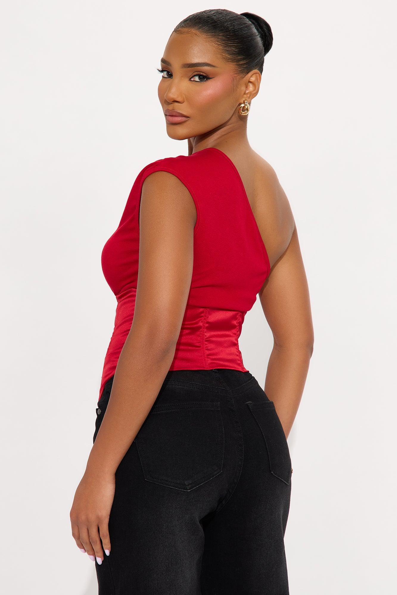 Love On The Line Corset Top - Red Female Product Image