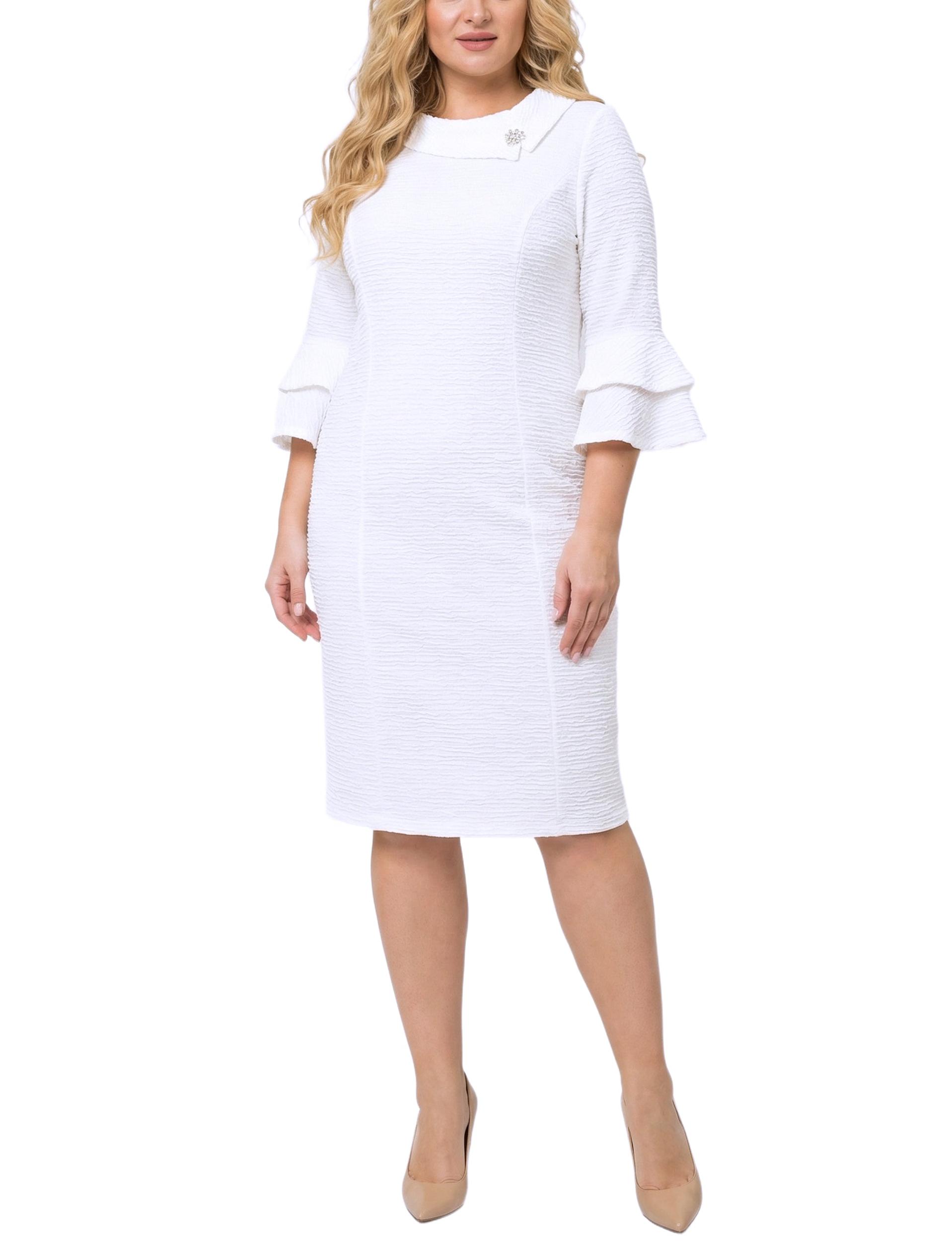 NY Collection Plus Size 3/4 Sleeve Shawl Collar Dress Product Image