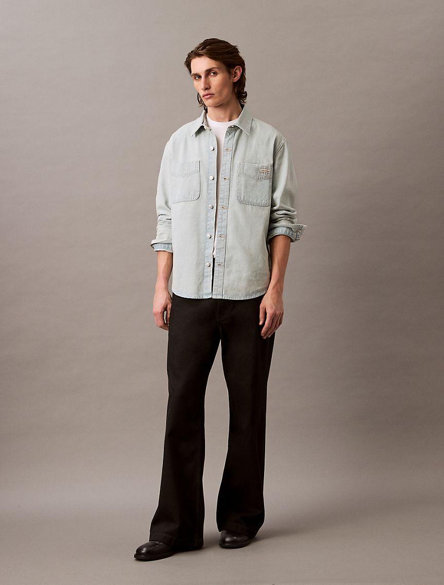 Relaxed Denim Button-Down Shirt  Product Image