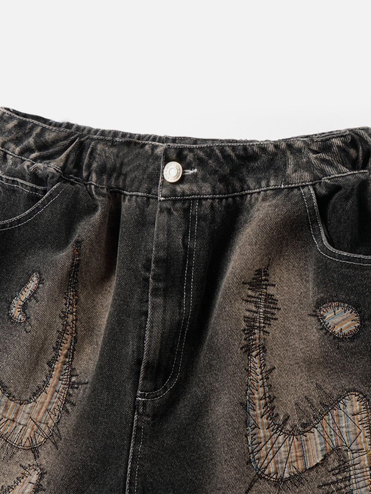 Aelfric Eden Applique Embroidery Baggy Jorts Product Image