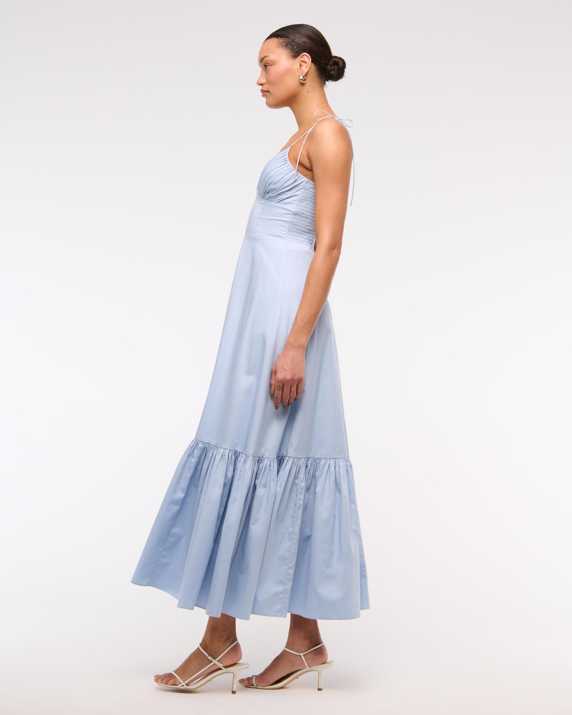 Tie-Strap Tiered Maxi Dress Product Image