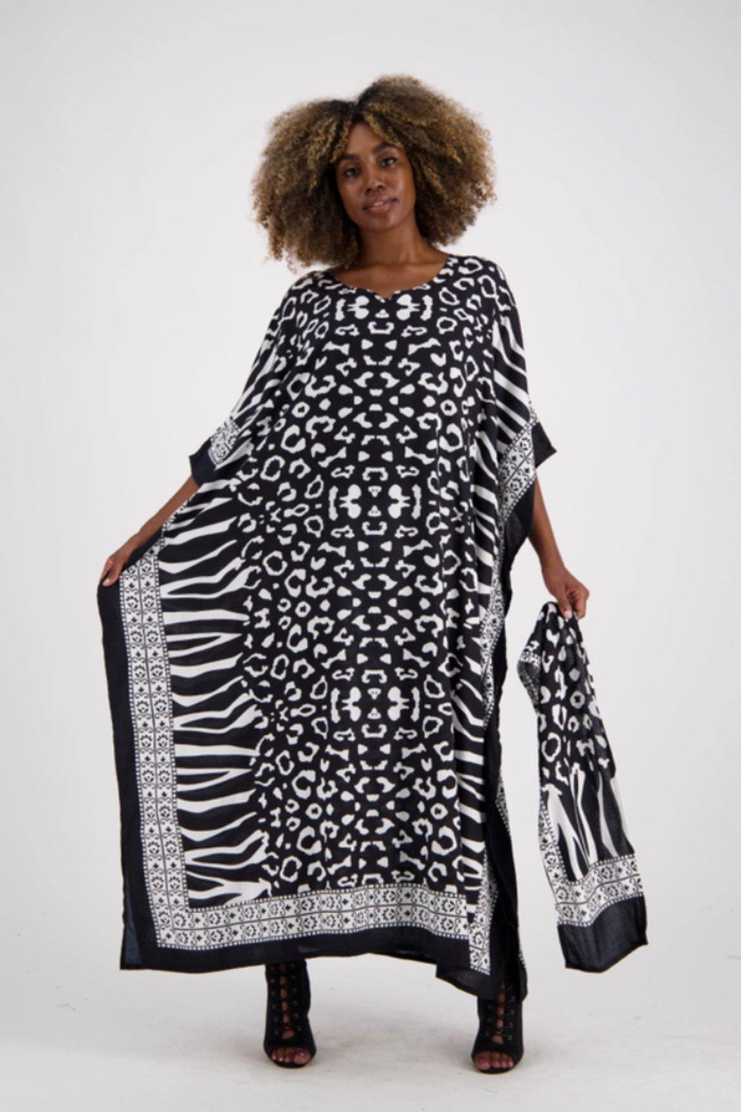 Zebra Print Kaftan On The Wild Side Product Image