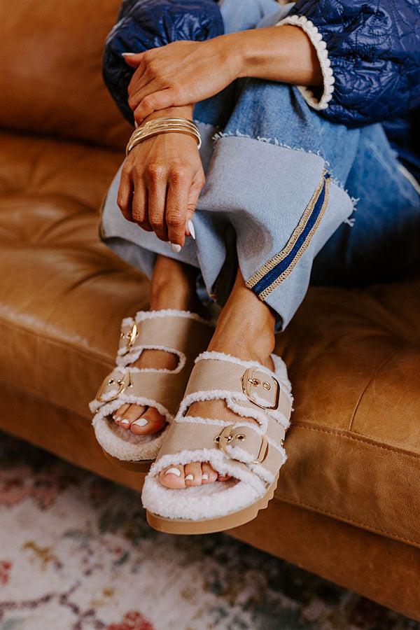 Tresor Faux Nubuck Sandal in Warm Taupe Product Image