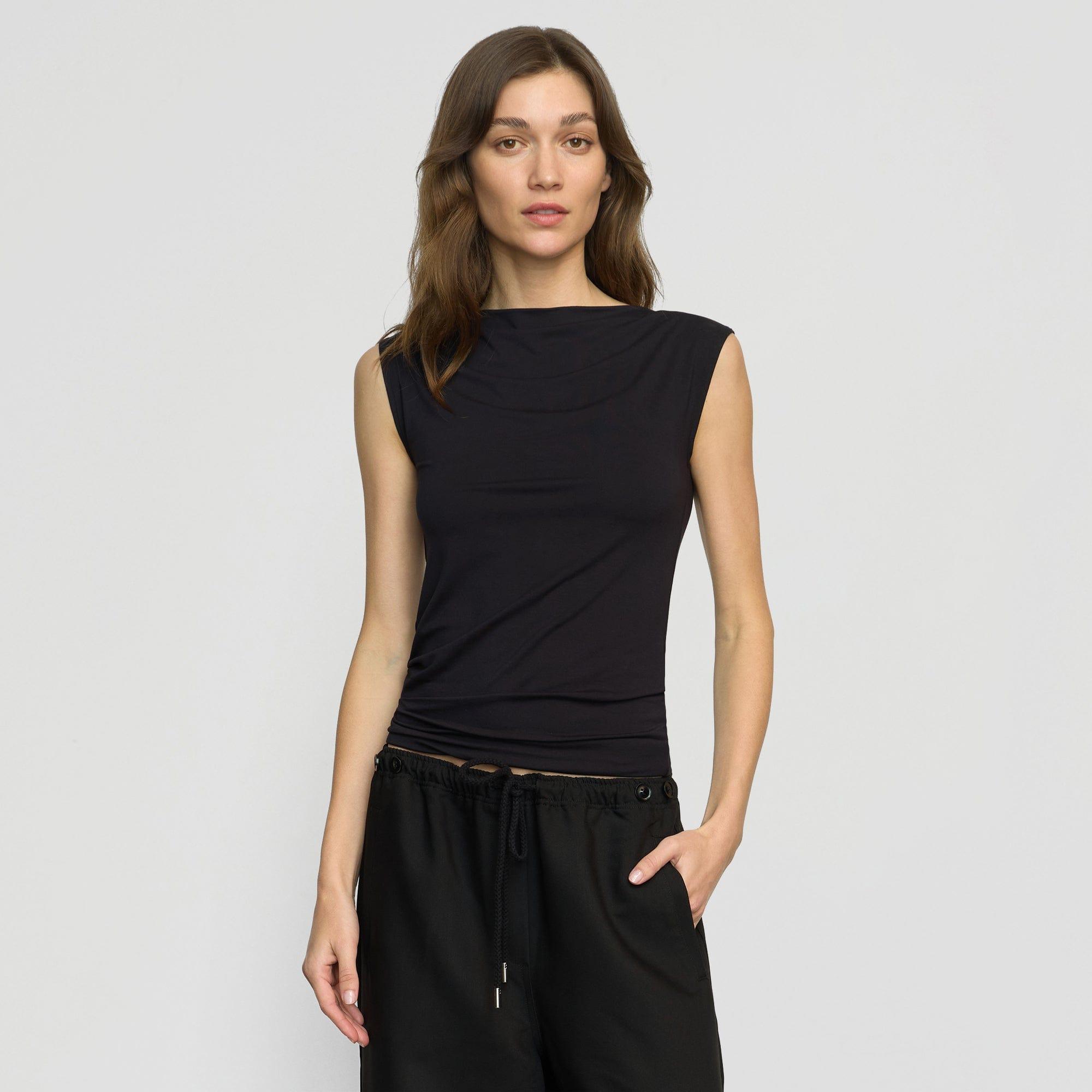 Esme Sleeveless Slit-Neck Tank Product Image