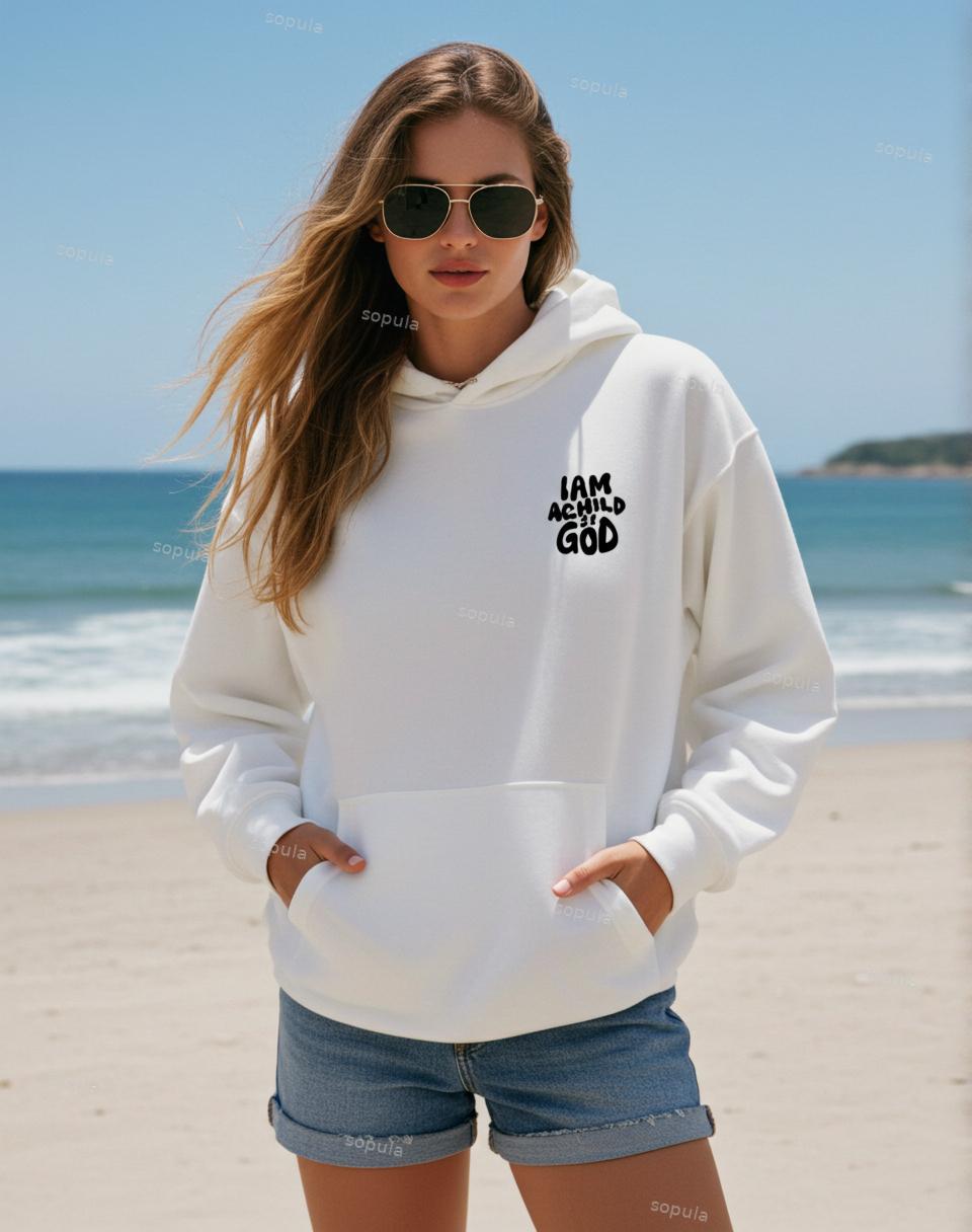 Sopula I Am A Child Of God Graffiti Slogan Graphic Oversized Hoodie Product Image