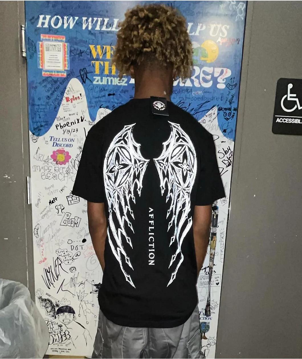 Affliction Spiker Reflective Black T-Shirt Product Image