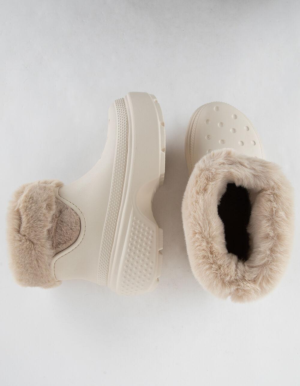 CROCS Stomp Lined Womens Boots - WHITE Product Image