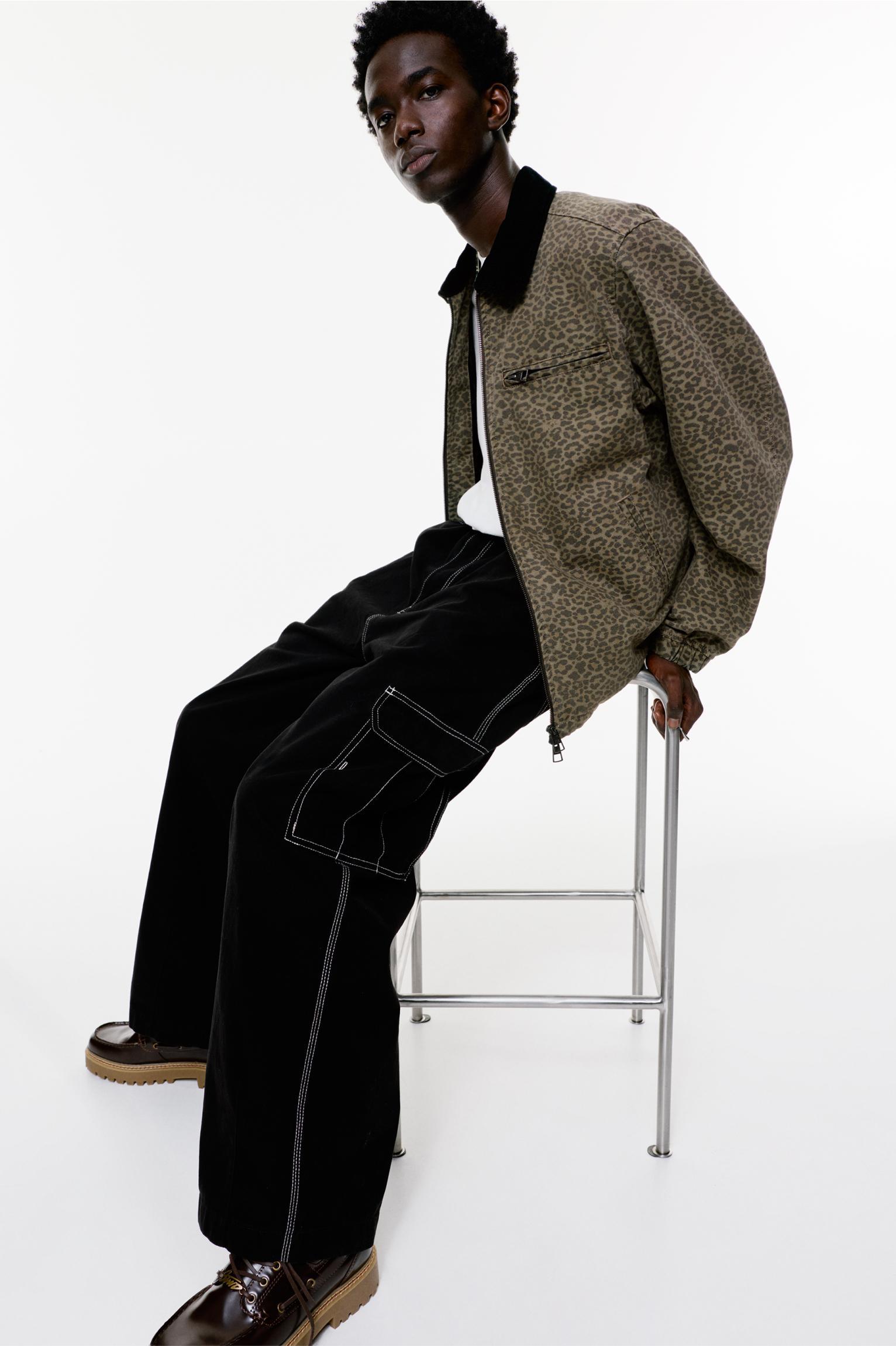 Jacket with corduroy collar Product Image