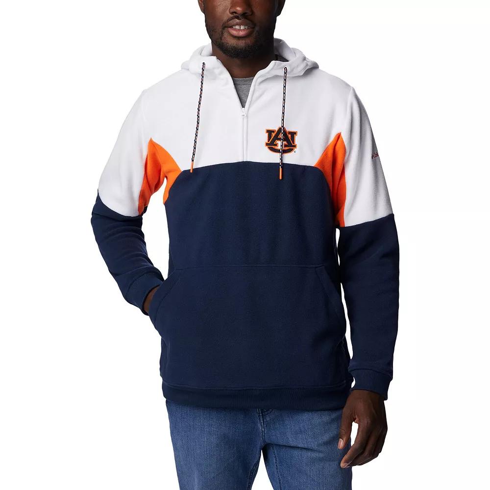 Men's Columbia Navy Auburn Tigers Lodge Quarter-Zip Hoodie, Size: XL, Blue Product Image