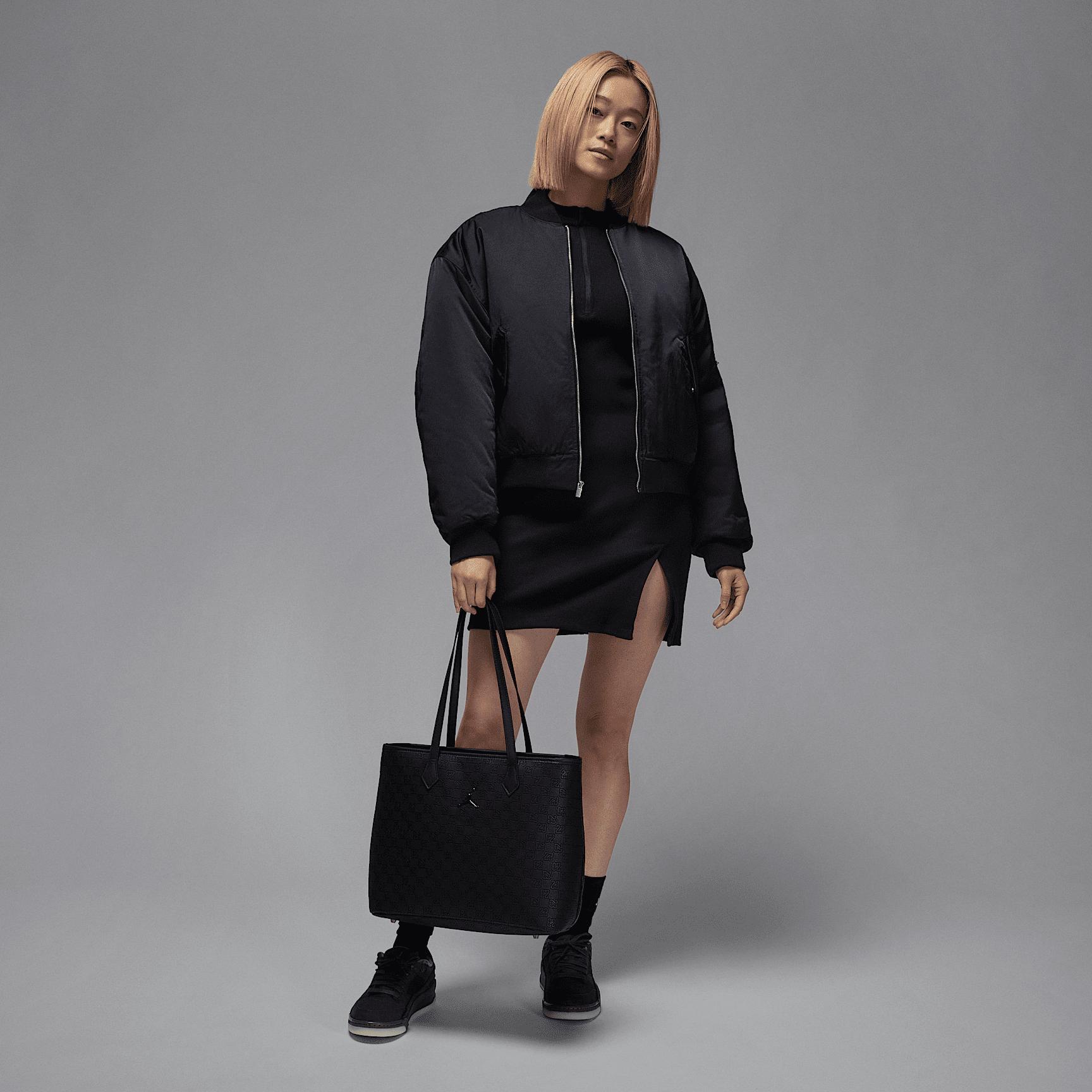 Womens Jordan 1/2-Zip Long-Sleeve Knit Dress | HF9477-010 Product Image