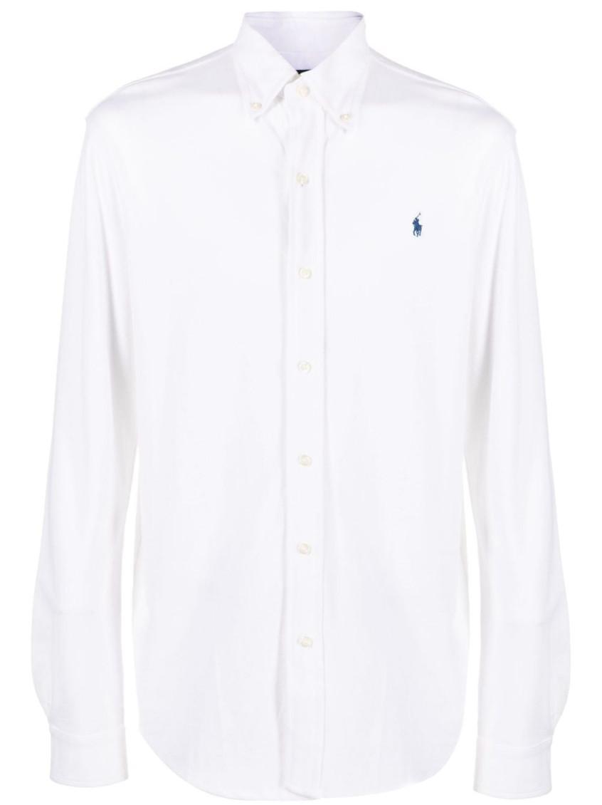 POLO RALPH LAUREN Long Sleeve Sport Shirt Clothing In White Product Image