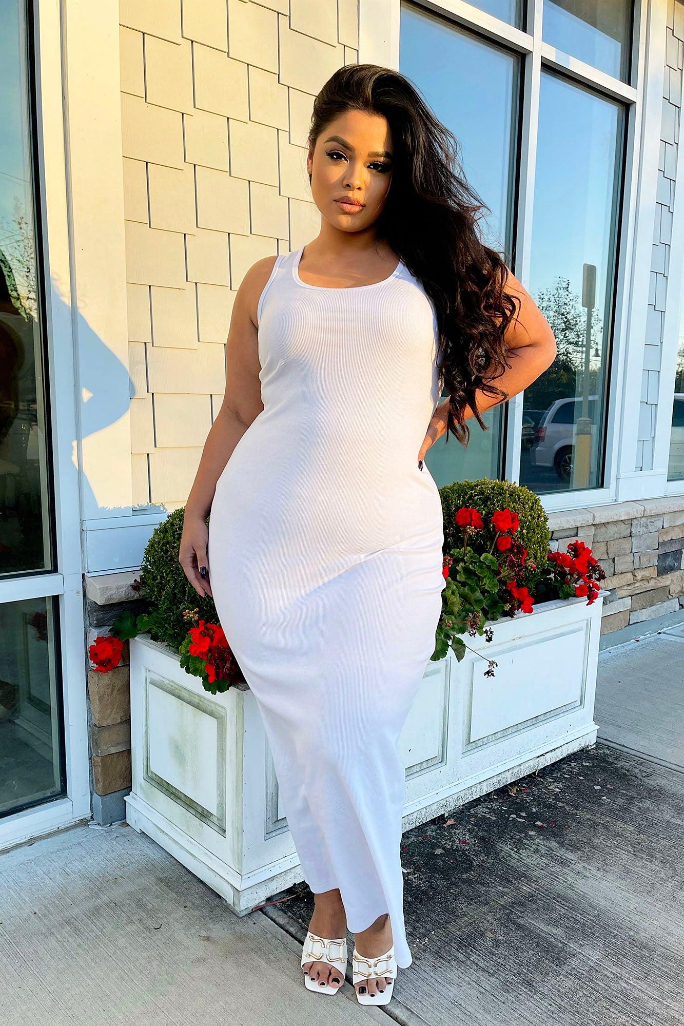 Mulberry Street Maxi Dress - White Product Image