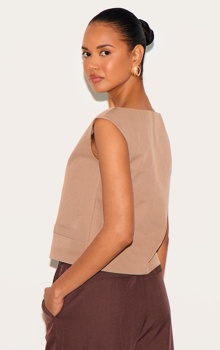 Mushroom Boxy Woven Long Top Product Image