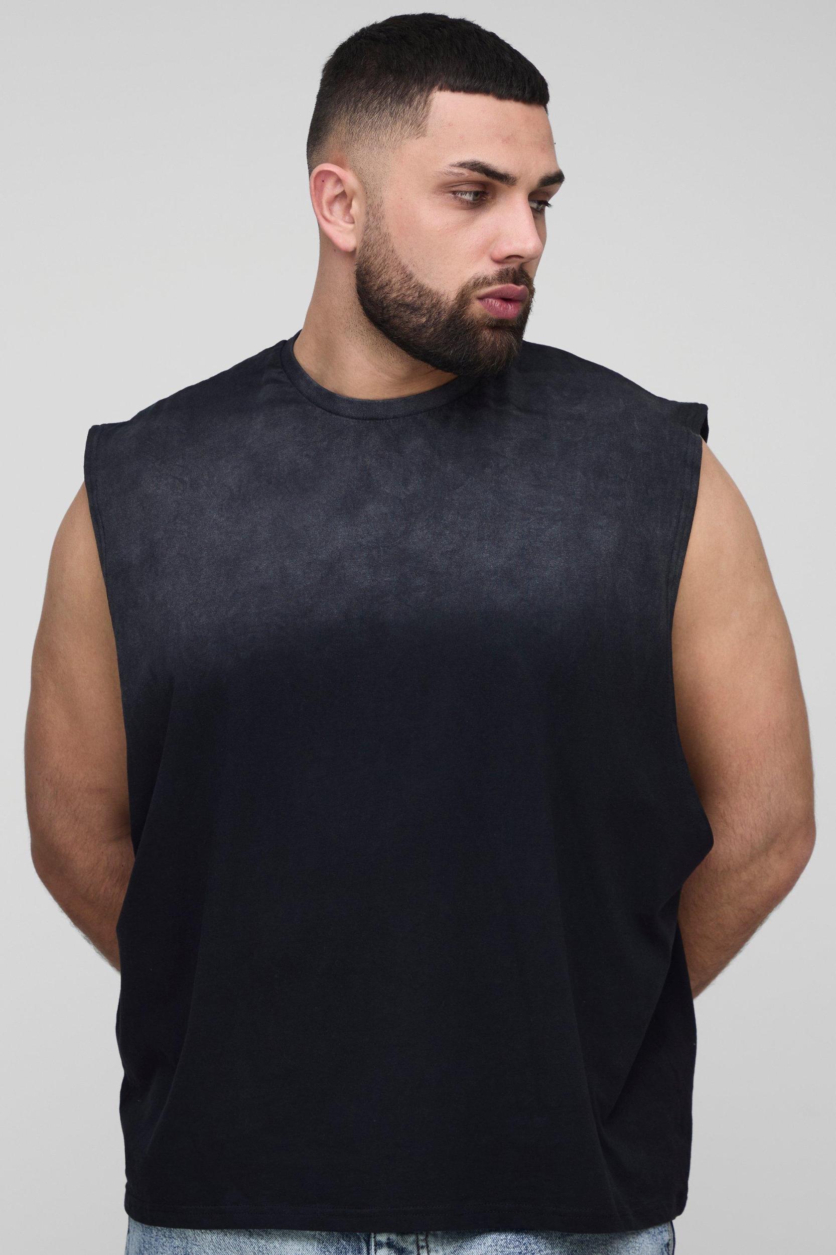Plus Washed Boxy Tank | boohooMAN USA Product Image
