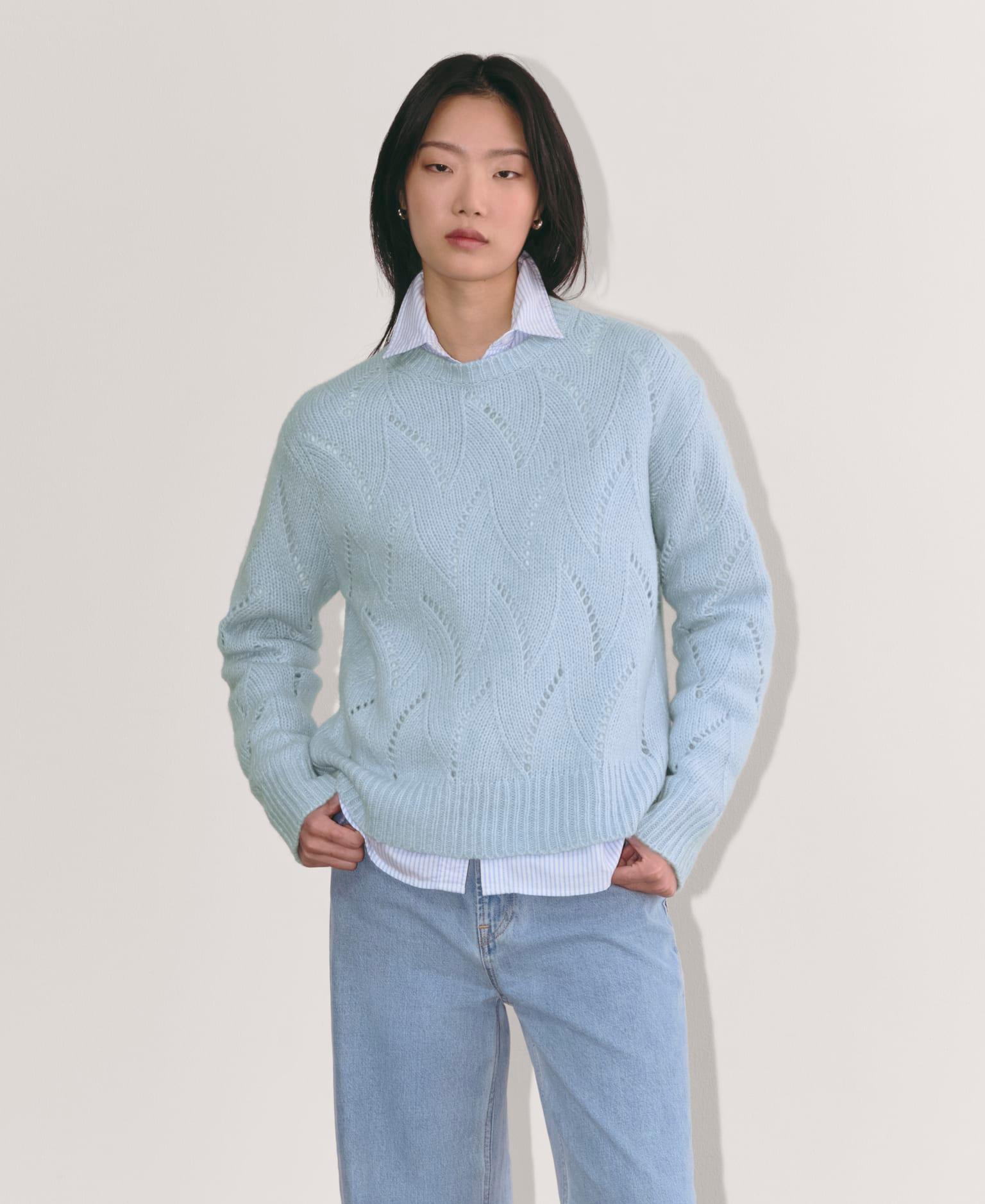 Womens Pointelle Sweater in Cloud by Everlane Product Image