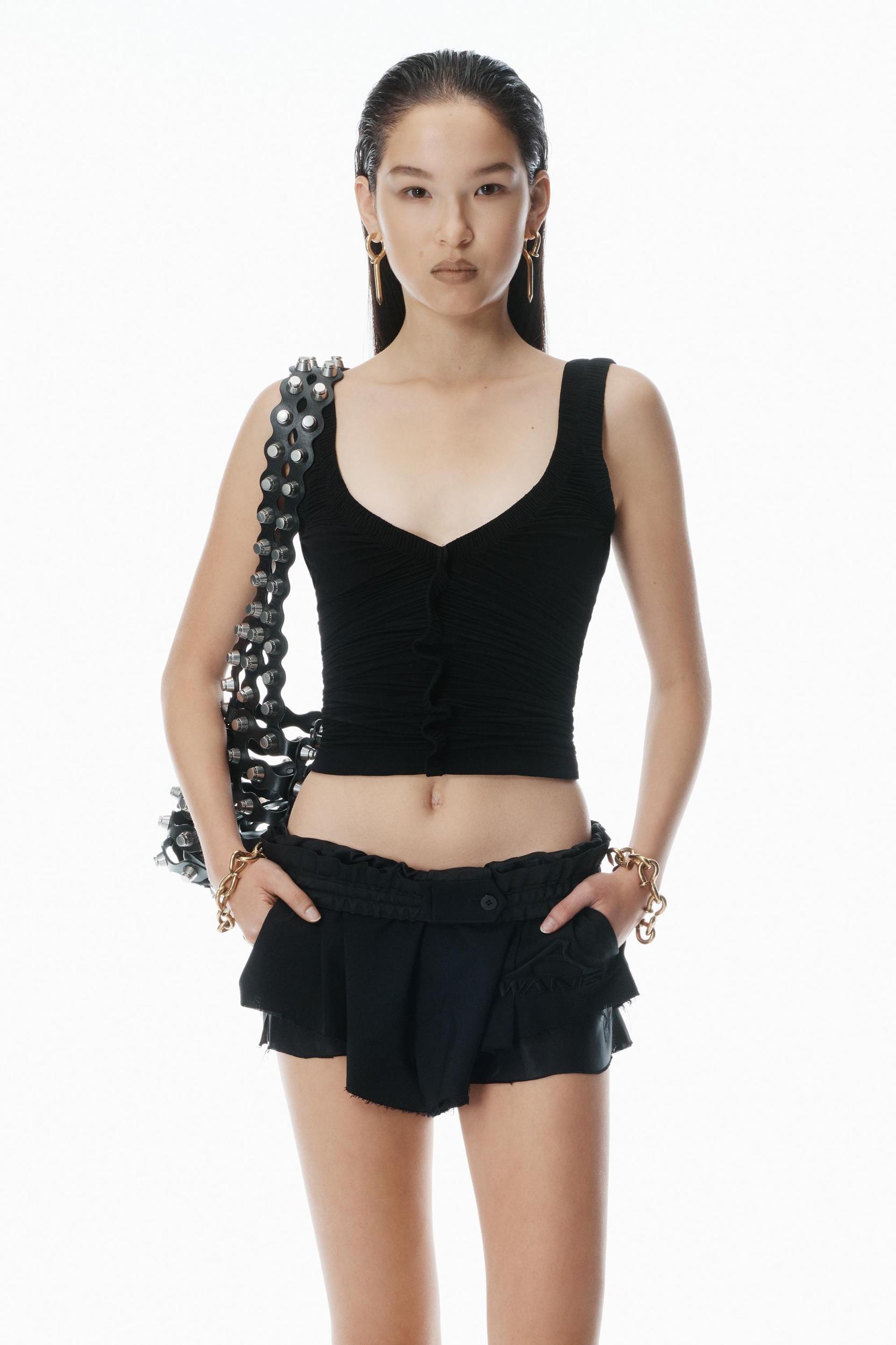Sheer Ruched Tank Top Product Image