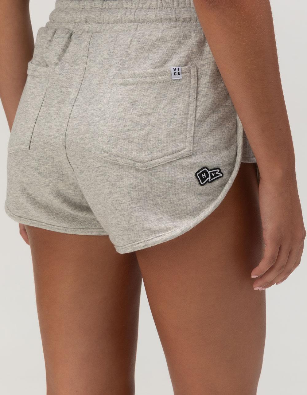 HYPE AND VICE University of Wisconsin Womens Shorts - HEATHER GRAY Product Image