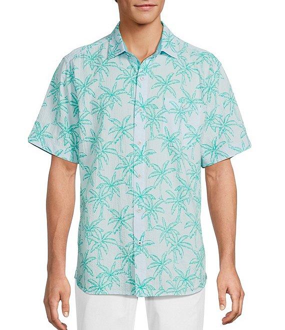 Tommy Bahama Nova Wave Royal Palmetto Short Sleeve Woven Shirt Product Image